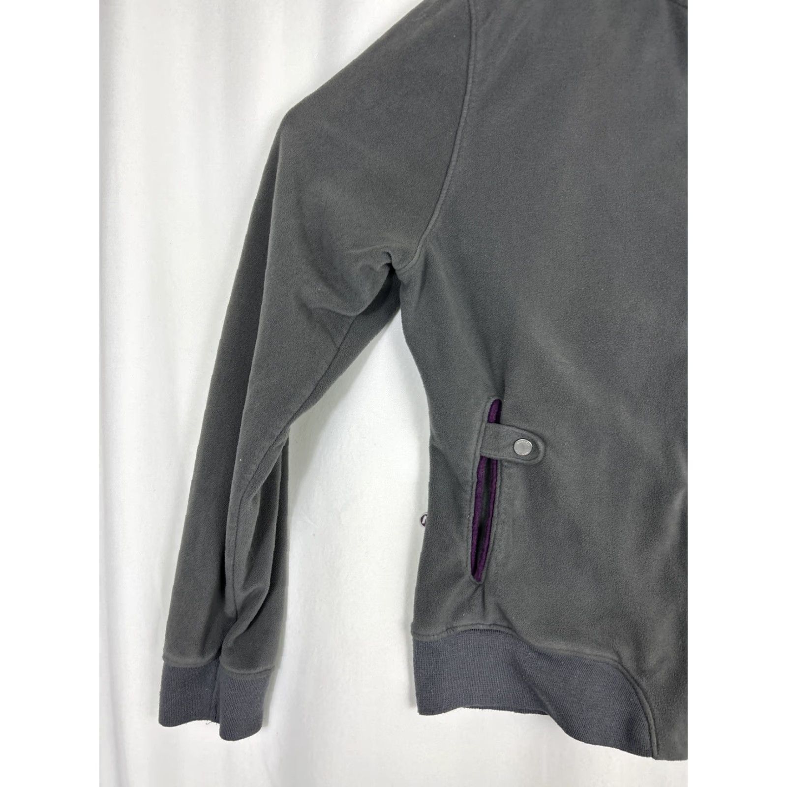 Merrell Merrell Womens Medium Gray Purple Fleece Full Zip Up Jacket Size M / US 6-8 / IT 42-44 - 2 Thumbnail
