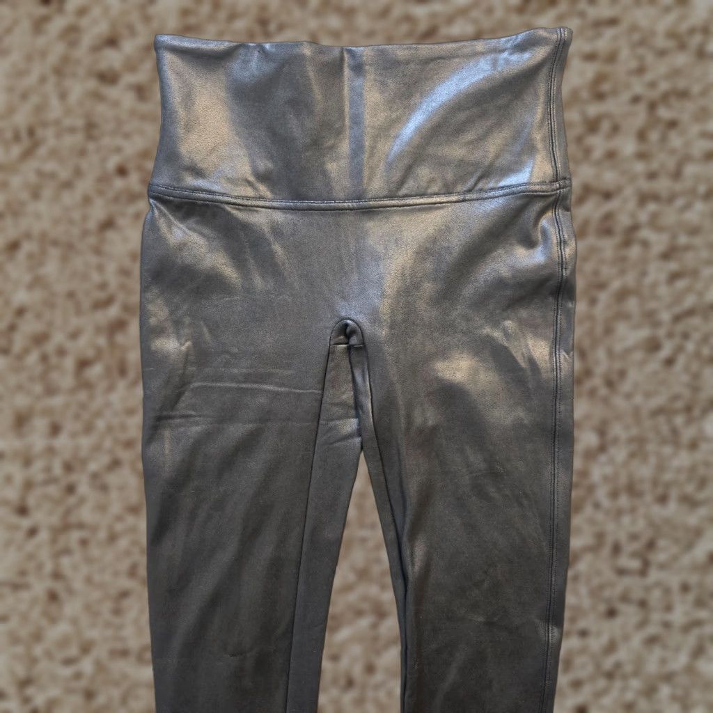 Spanx Spanx Pants Womens Size Large Black Faux Leather Stretch Casual Capsule Basic Size 36" / US 14 / IT 50 - 1 Thumbnail