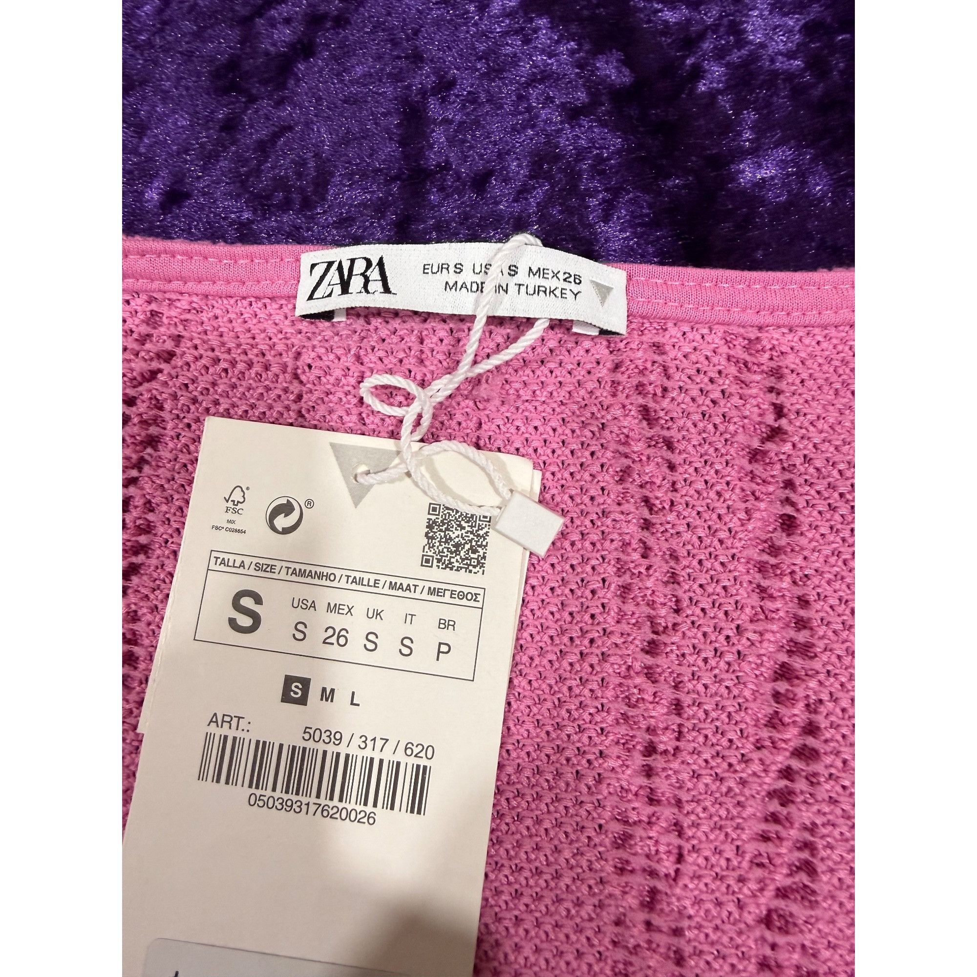 Zara New Pink Zara ruffle top Size S / US 4 / IT 40 - 2 Thumbnail
