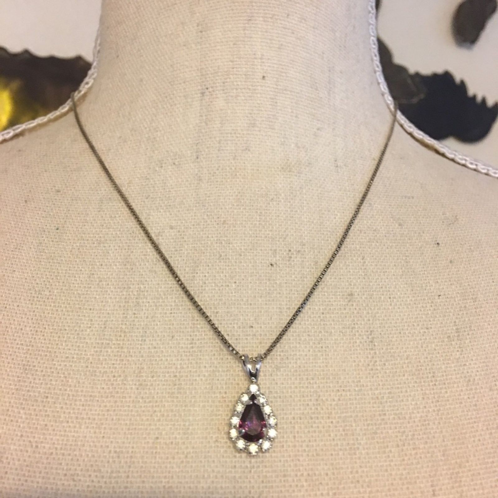 Vintage Vintage purple and clear rhinestone pendant Size ONE SIZE - 1 Thumbnail