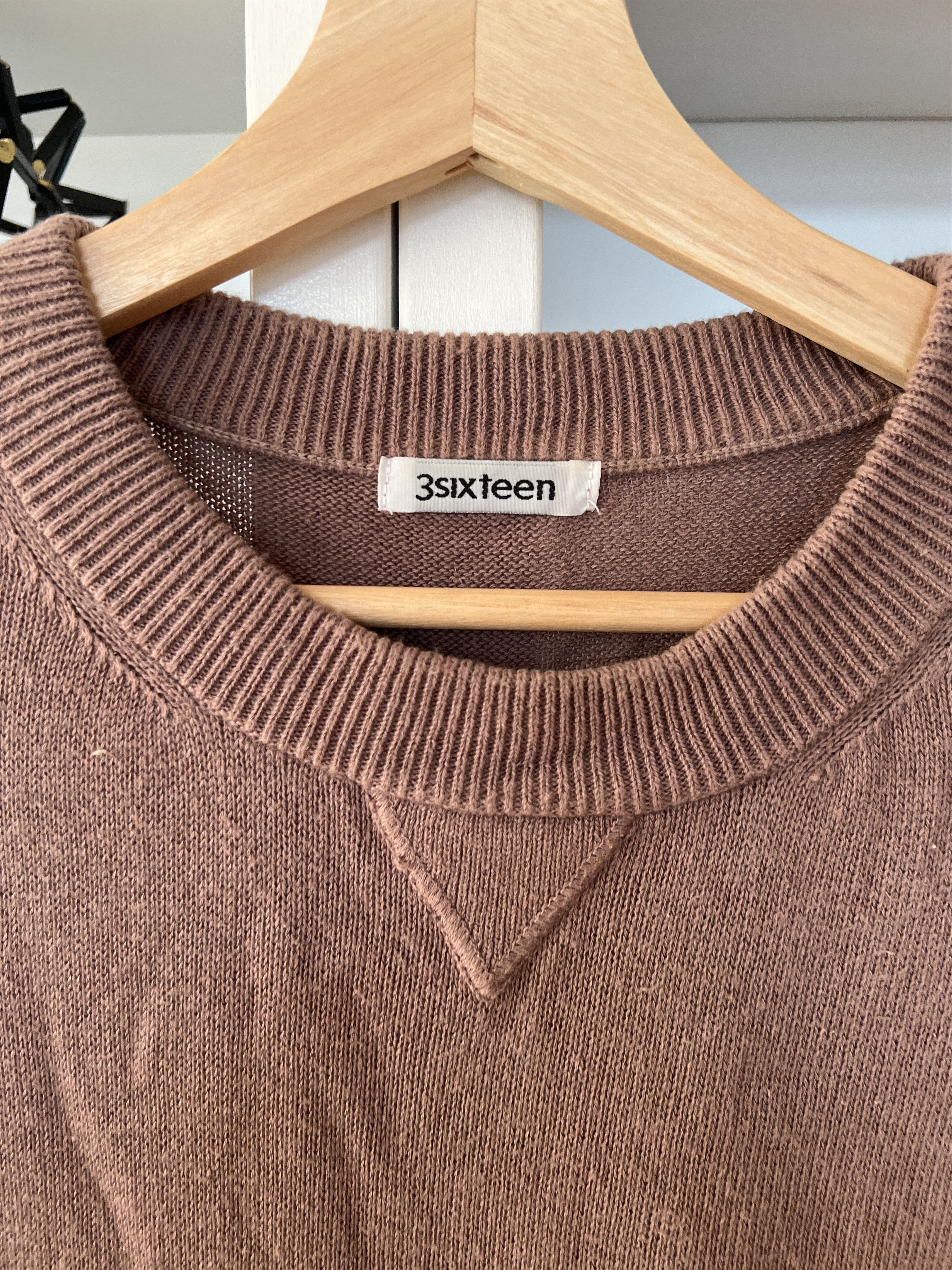 3sixteen Knit Shirt Cotton Linen Mauve Size US XXL / EU 58 / 5 - 2 Thumbnail