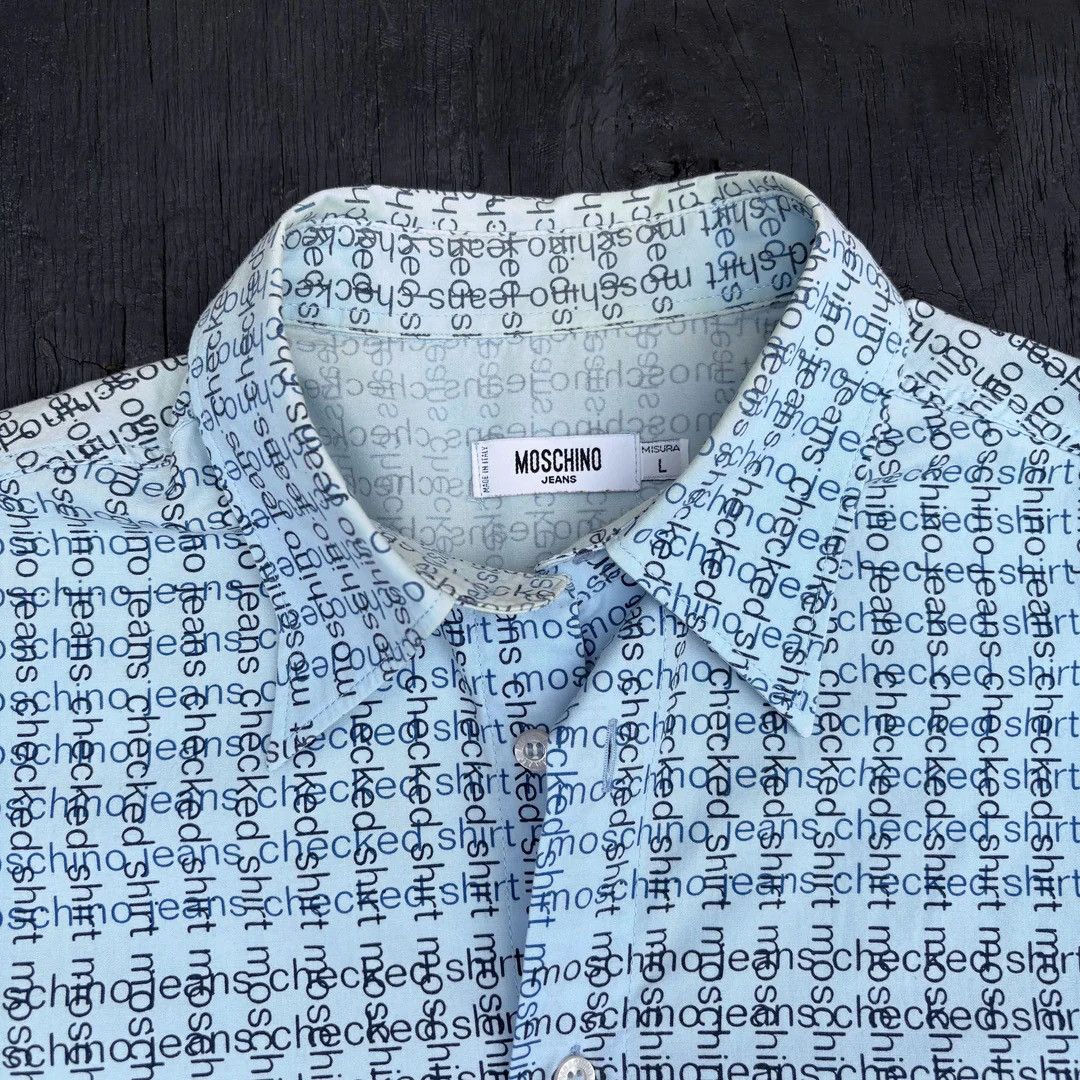 Moschino × Vintage Moschino 1990 90 Vintage Designer Italy Made Button Up Shirt Size US L / EU 52-54 / 3 - 4 Thumbnail
