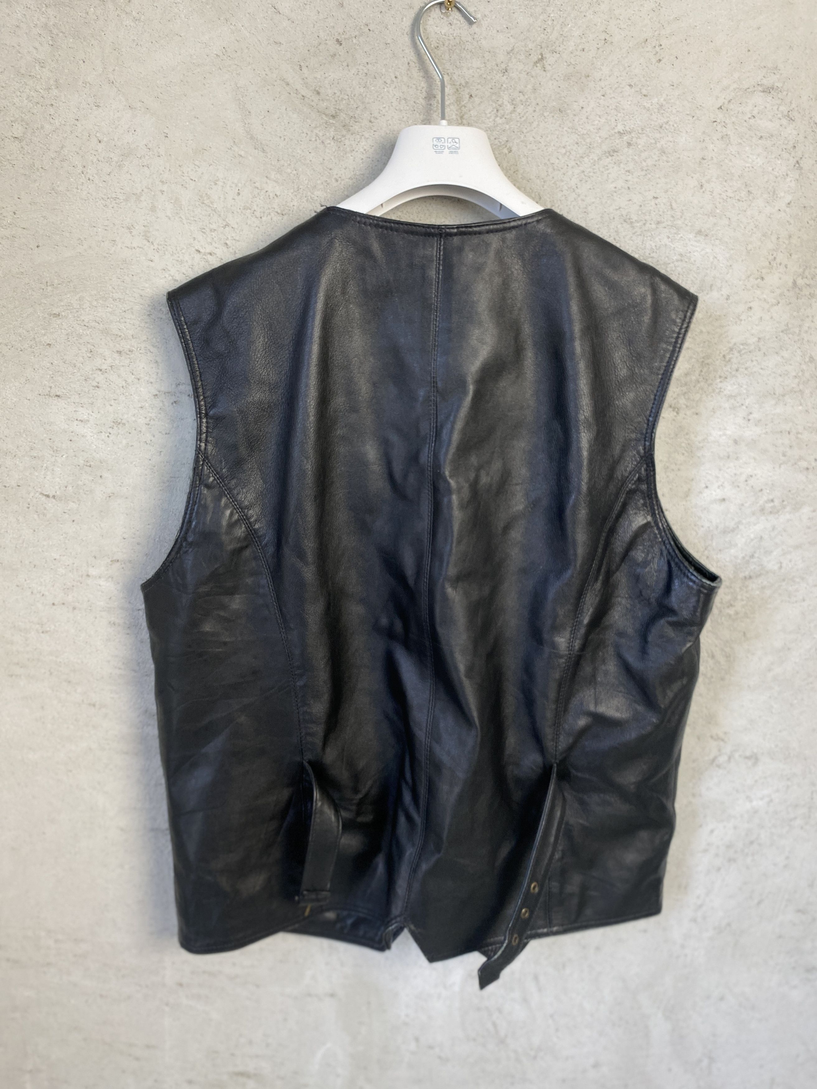 Genuine Leather Vintage real leather vest opium drain Size US M / EU 48-50 / 2 - 6 Thumbnail