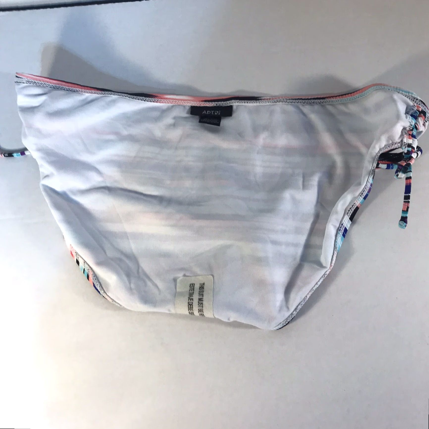 Apt. 9 Apt 9 Bikini Bottoms Women's Striped Side Ties 1X Plus Size Multicolor EUC Beachwear Women’s Bottoms Size 40" / US 18 - 4 Thumbnail