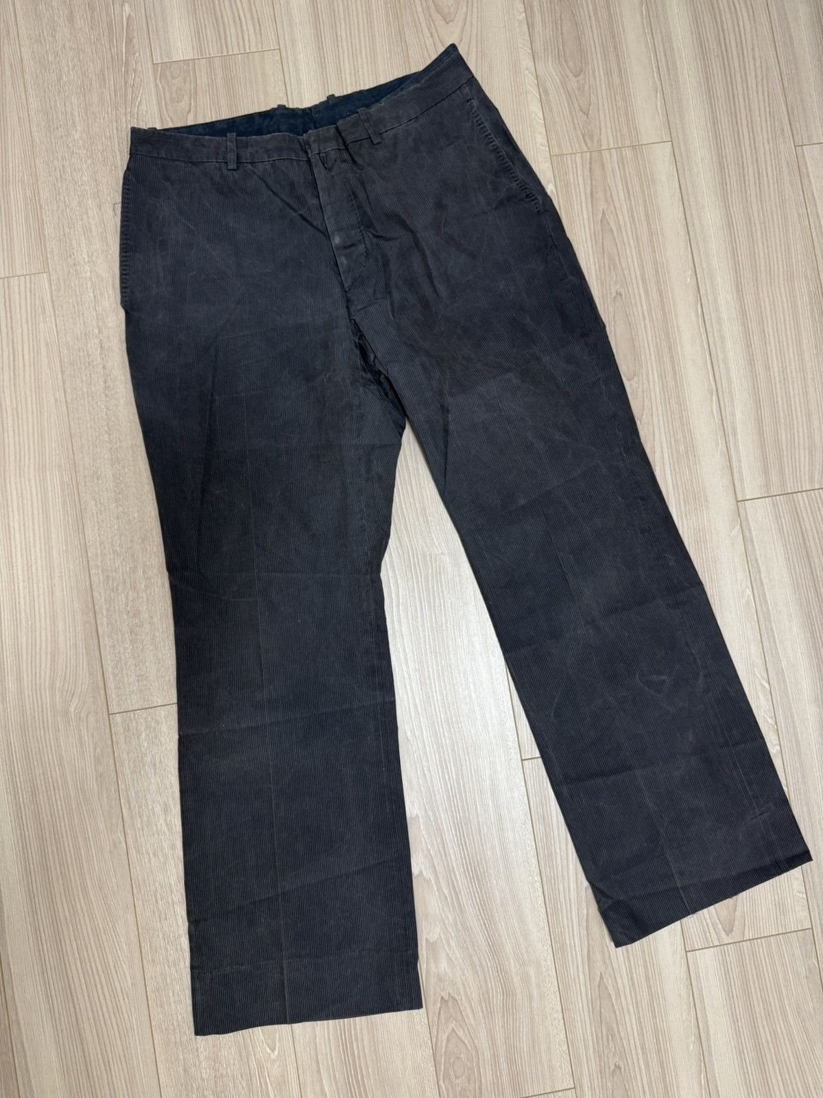 Jil Sander Jil Sander Raf Simons Era Pinstripe Straight-Flare Trousers Size US 31 - 1 Thumbnail