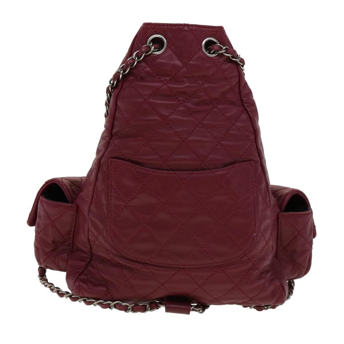Chanel Chanel Matelasse Chain Backpack Lamb Skin Bordeaux CC Size ONE SIZE - 2 Thumbnail