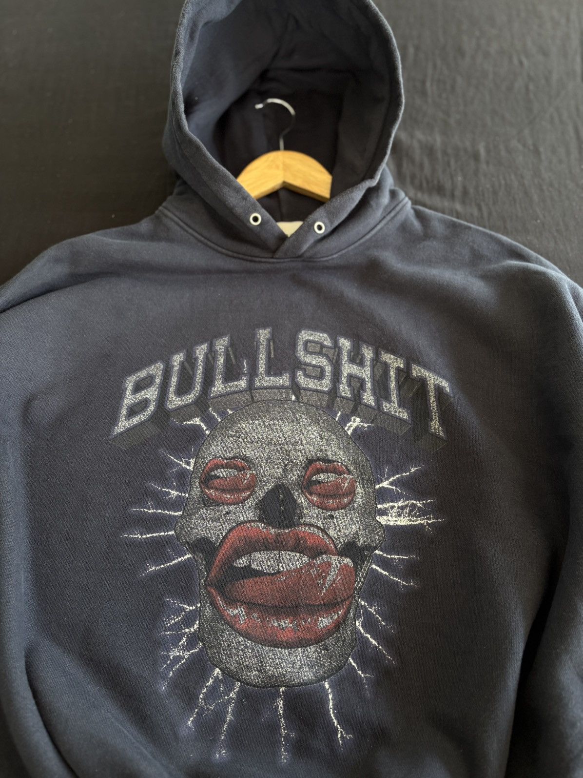 Japanese Brand Vintage Bullshit Skull By Pure Too Baggy Hoodie Sweatshirt Size US XL / EU 56 / 4 - 4 Thumbnail
