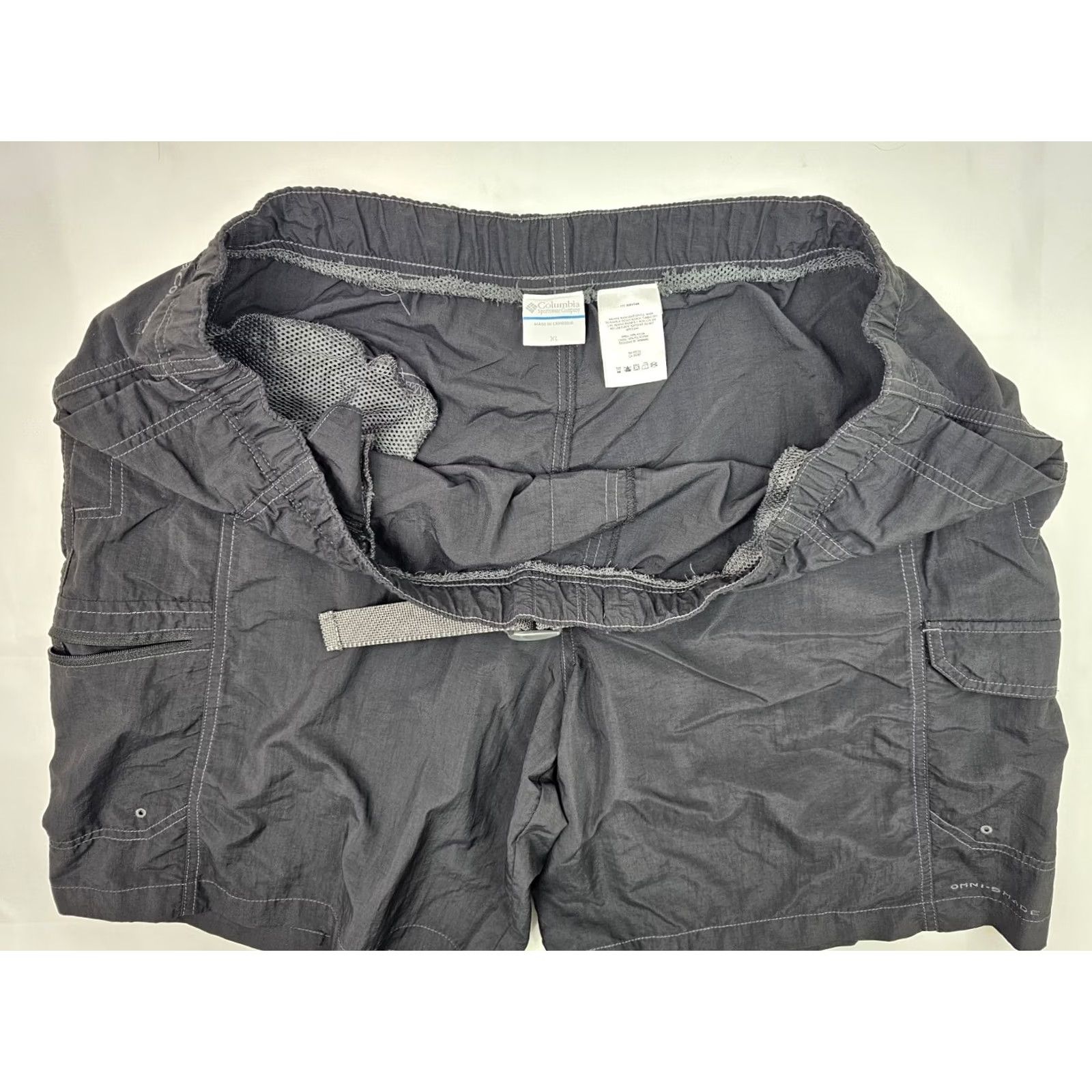 Vintage Columbia Omni-Shade Cargo Shorts Men XL 40x9 Black EUC Belted, Quick Dry, Sun Protection, Pockets, Lightweight Outdoor Summer Casual Size US 36 / EU 52 - 7 Thumbnail