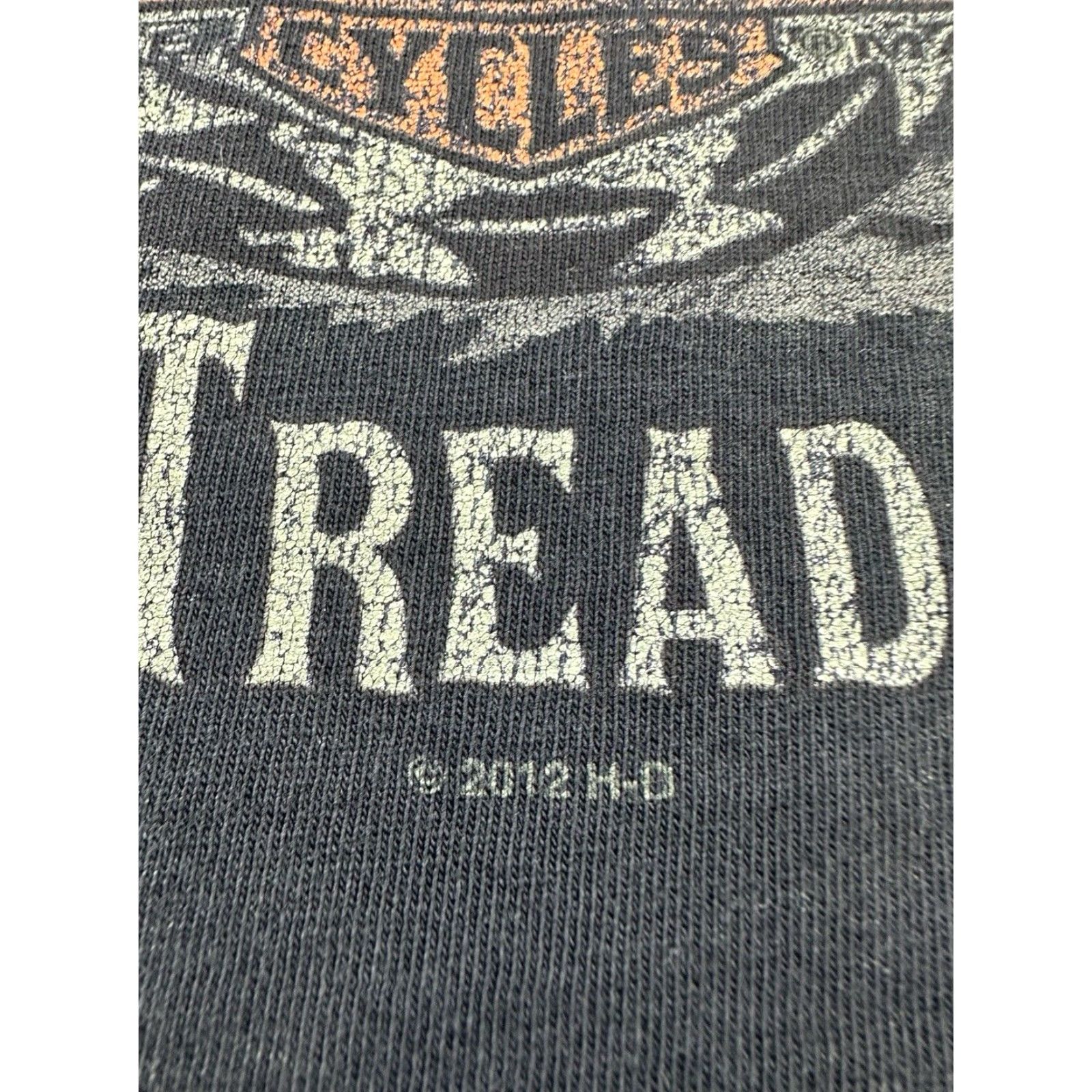 Harley Davidson VINTAGE Harley-Davidson Shirt 2XL Black Omaha Can't Tread On Us 90s Mens Size US XXL / EU 58 / 5 - 3 Thumbnail