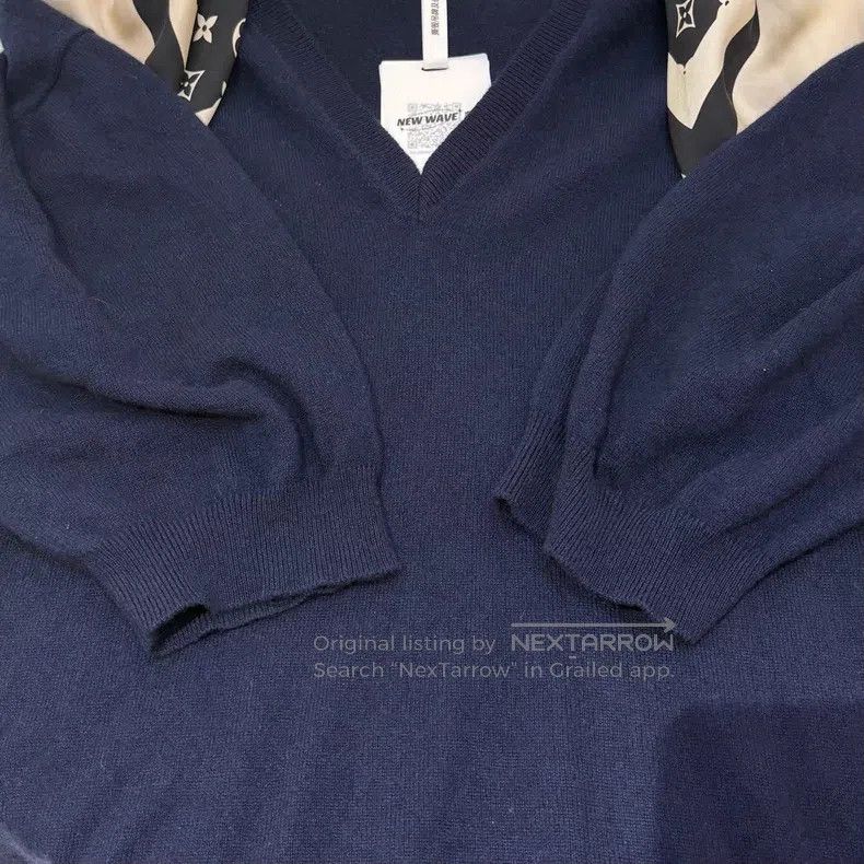 Louis Vuitton Dark Blue V-Neck Sweater