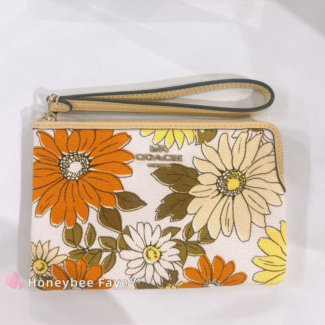 Coach Corner Zip Wristlet With Floral Print CEF83 Size ONE SIZE - 2 Thumbnail