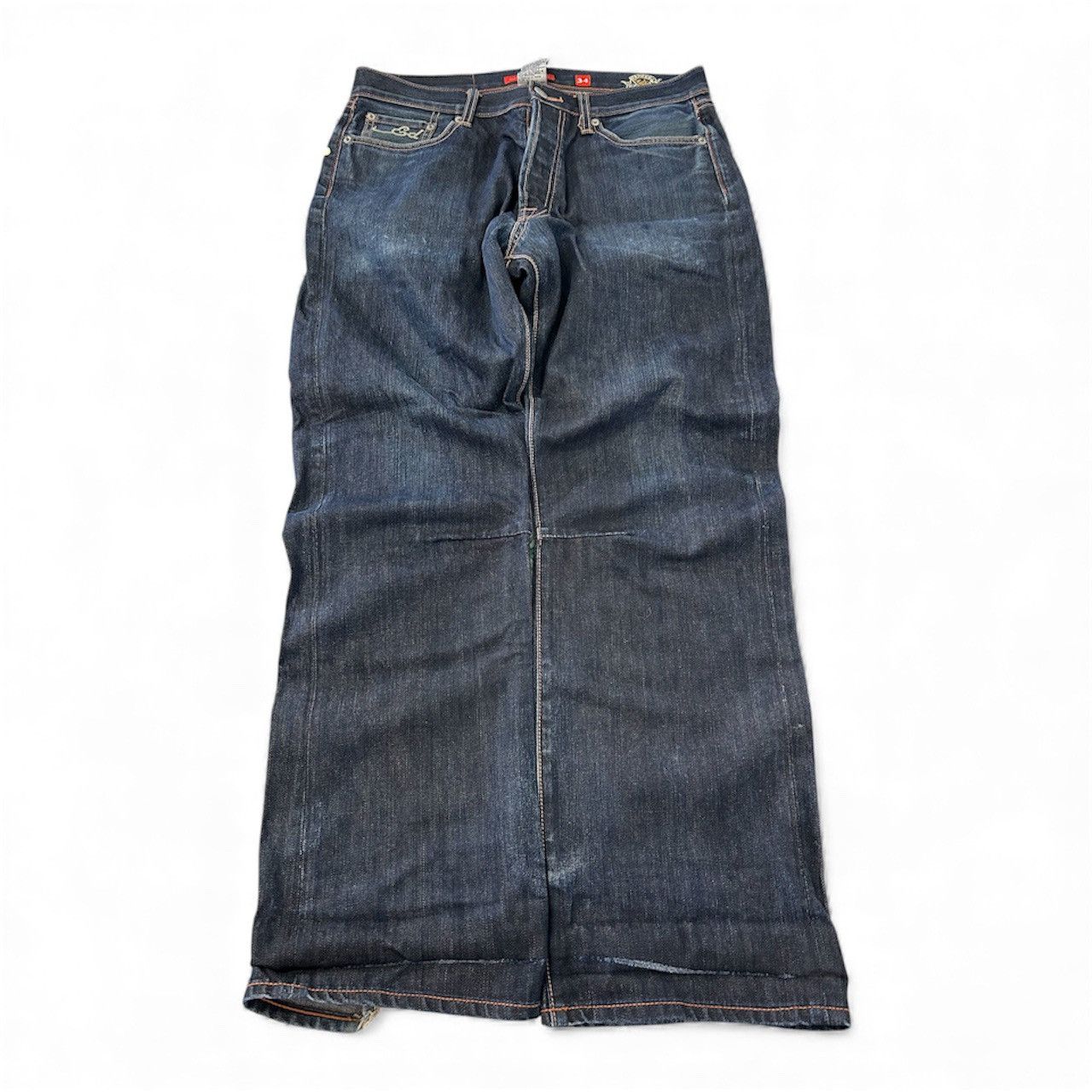 Ed Hardy Rare Ed Hardy Y2K Jeans – Embroidered Tiger Back, Baggy Fit Size US 34 / EU 50 - 3 Thumbnail