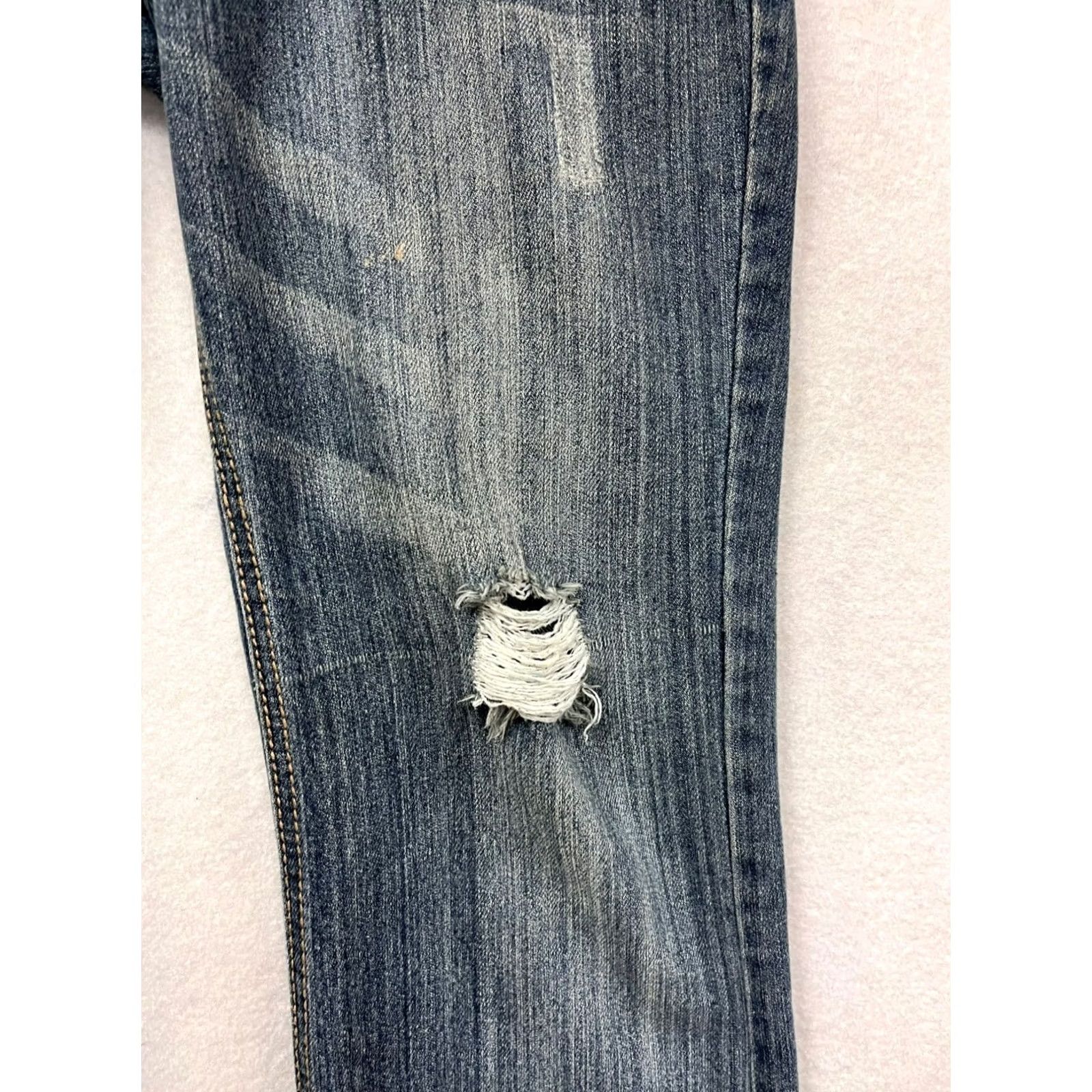Vintage Bongo Womens Jeans Bootcut Distressed Low Rise Blue 9 Regular Denim Womens Size 30" / US 8 / IT 44 - 5 Thumbnail