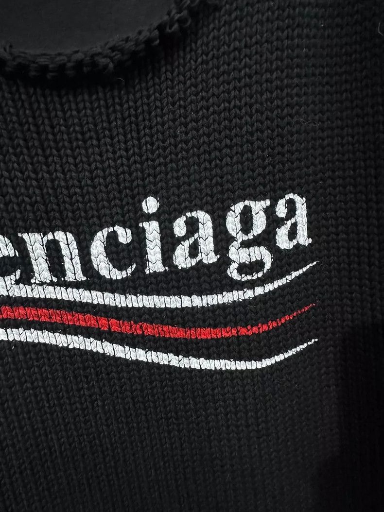 Balenciaga Balenciaga Black Distressed Hoodie Sweatshirt-2506 Size US S / EU 44-46 / 1 - 7 Thumbnail