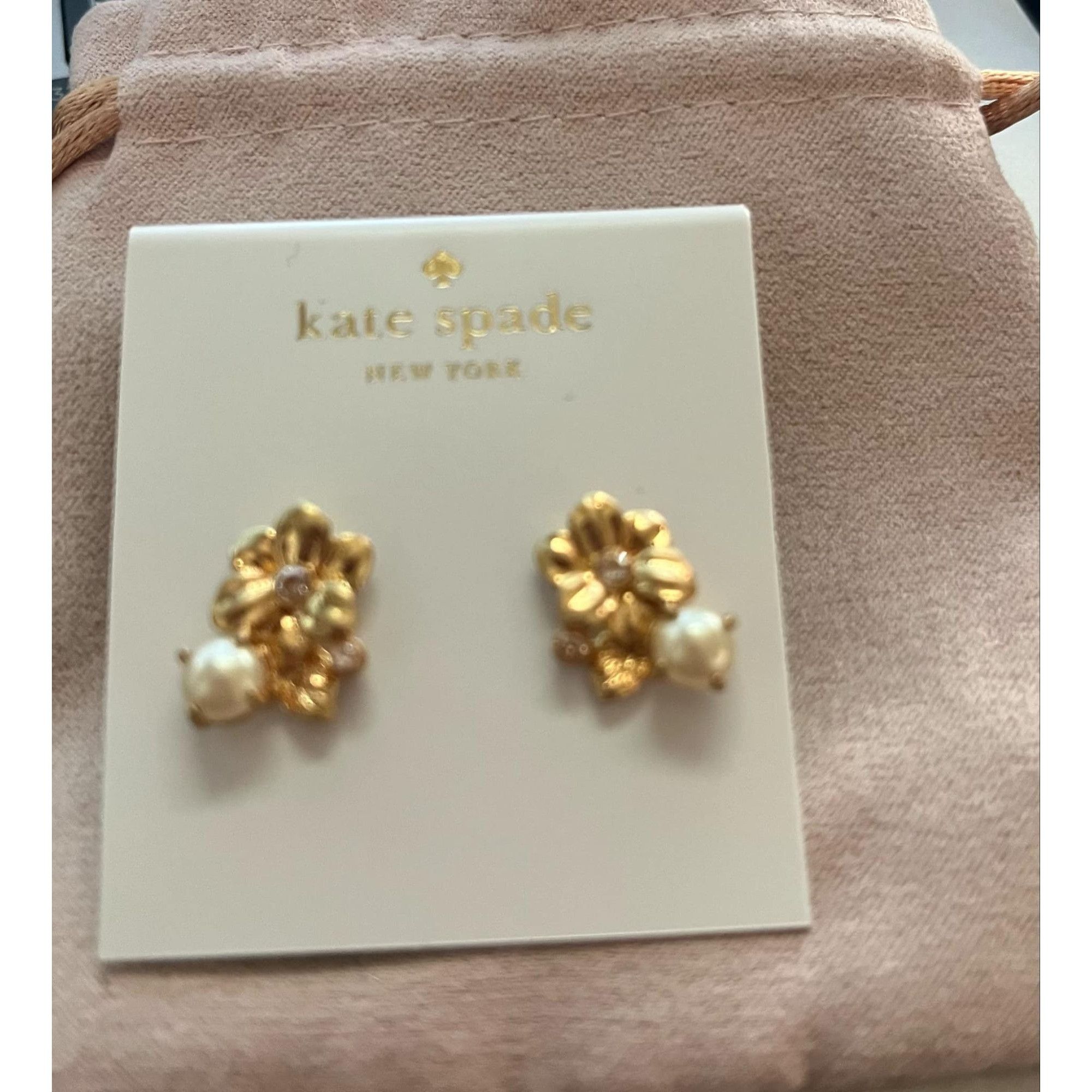 Kate Spade Kate Spade Brushed Gold Plated Garden Flower Cluster Stud Wi Size ONE SIZE - 1 Thumbnail