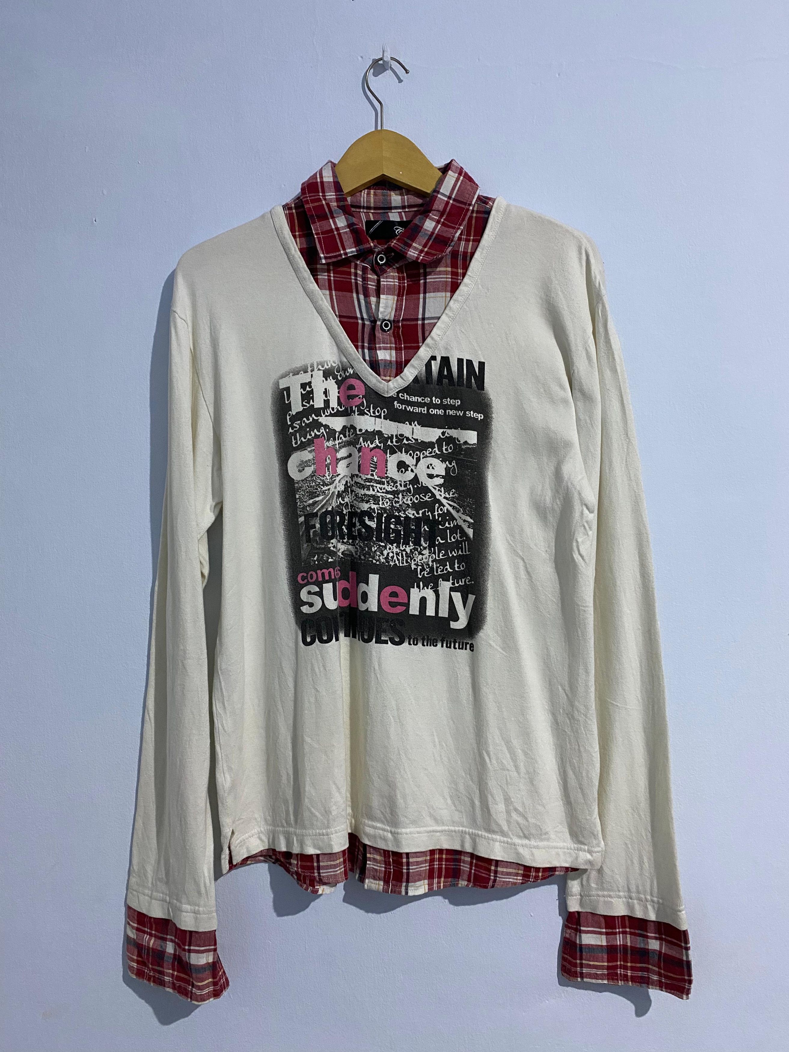 Japanese Brand Japanese double layer colins longlevee tshirt Size US L / EU 52-54 / 3 - 1 Thumbnail
