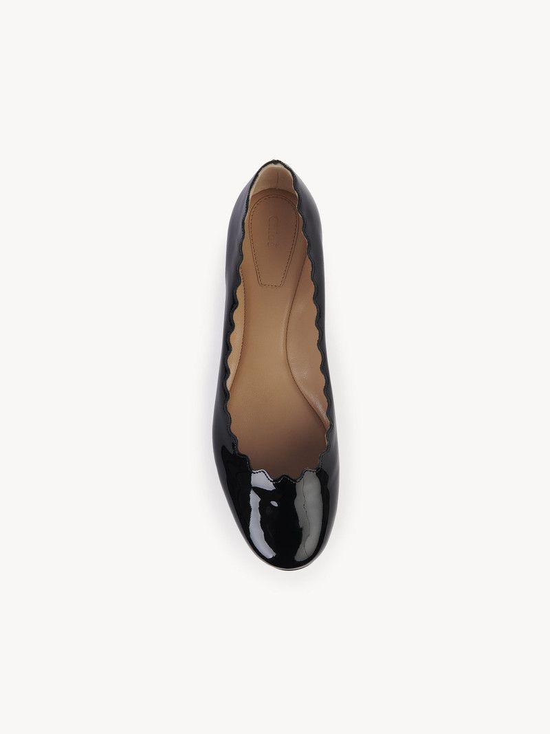 Chloe o1loc1c11125 Lauren Ballerina in Black Size US 8 / IT 38 - 2 Thumbnail
