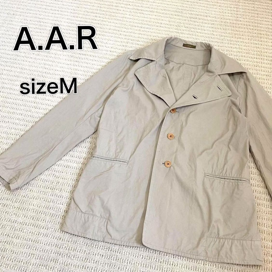 Yohji Yamamoto YOHJI YAMAMOTO A.A.R. CHESTER COAT SIZE M GRAY BEIGE COTTON SHORT USED MEN Size US 31 - 2 Thumbnail