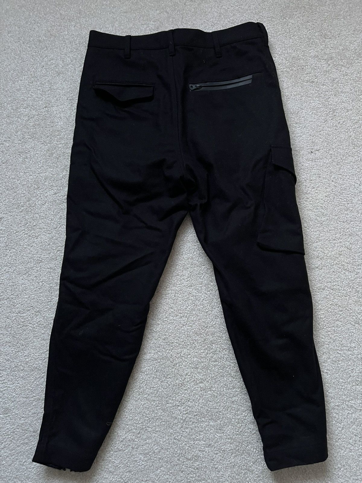 Y-3 Y-3 Black Wool Cargo Pants Size US 30 / EU 46 - 4 Thumbnail