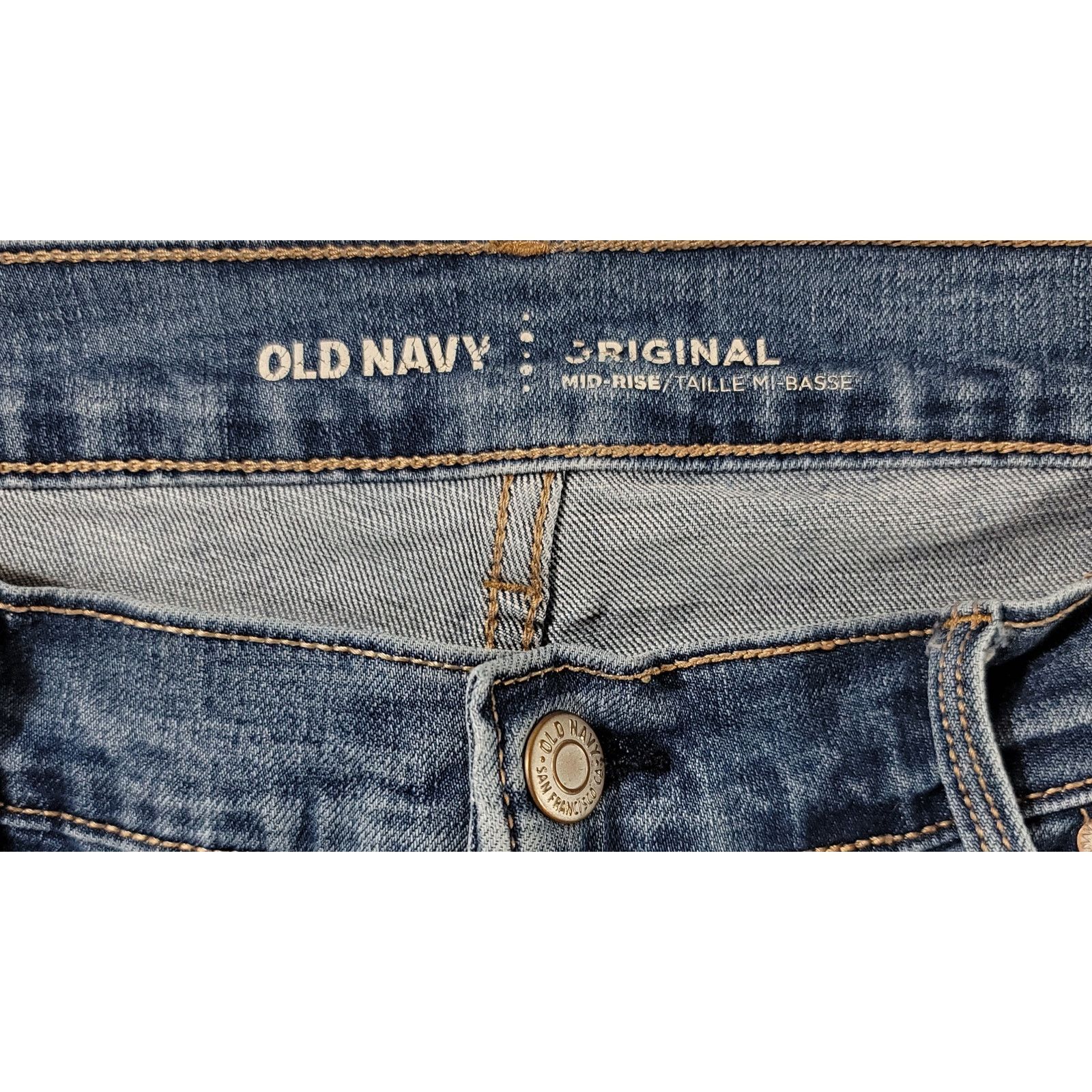 Old Navy Old Navy Stone Washed Blue Mid Rise Denim Jeans 10 Stretch Size 32" / US 10 / IT 46 - 4 Thumbnail