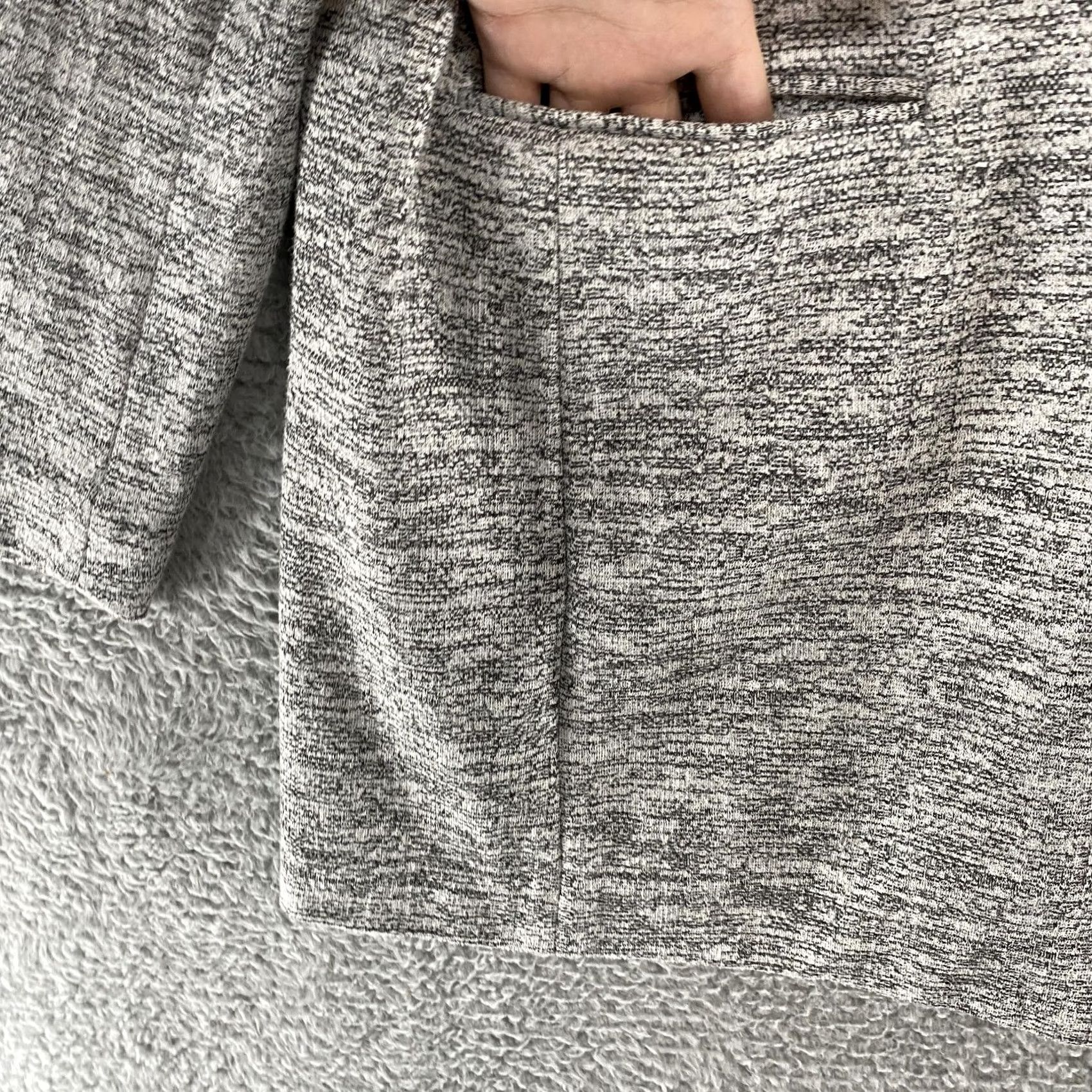 Torrid Torrid Gray Knit Blazer Jacket Womens 2X Longline Office Work Coat Pockets Size XXL / US 16-18 / IT 52-54 - 4 Thumbnail