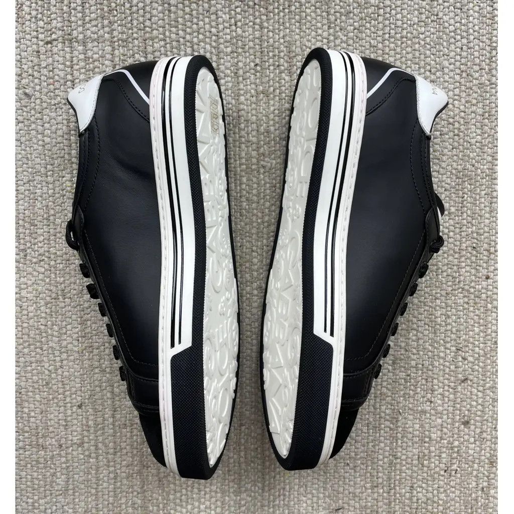 Dolce & Gabbana o1y0125 Logo Low-Top Sneakers in Black/White Size US 6 / EU 39 - 4 Thumbnail