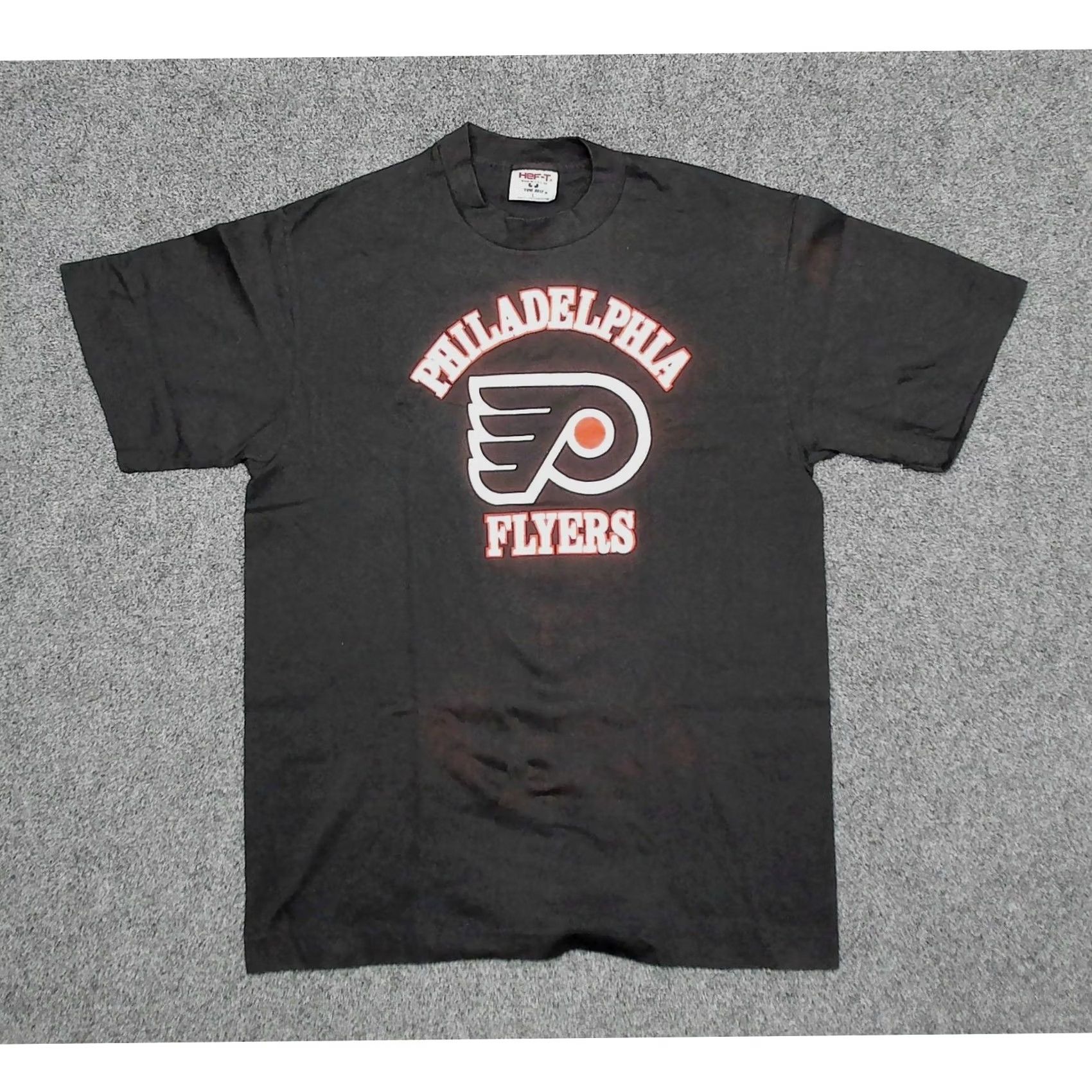 TEE JAYS VINTAGE Philadelphia Flyers T Shirt Mens M Black 80s Tee Jays Graphics Single Stitch NHL Tee Shirts Size US M / EU 48-50 / 2 - 3 Thumbnail