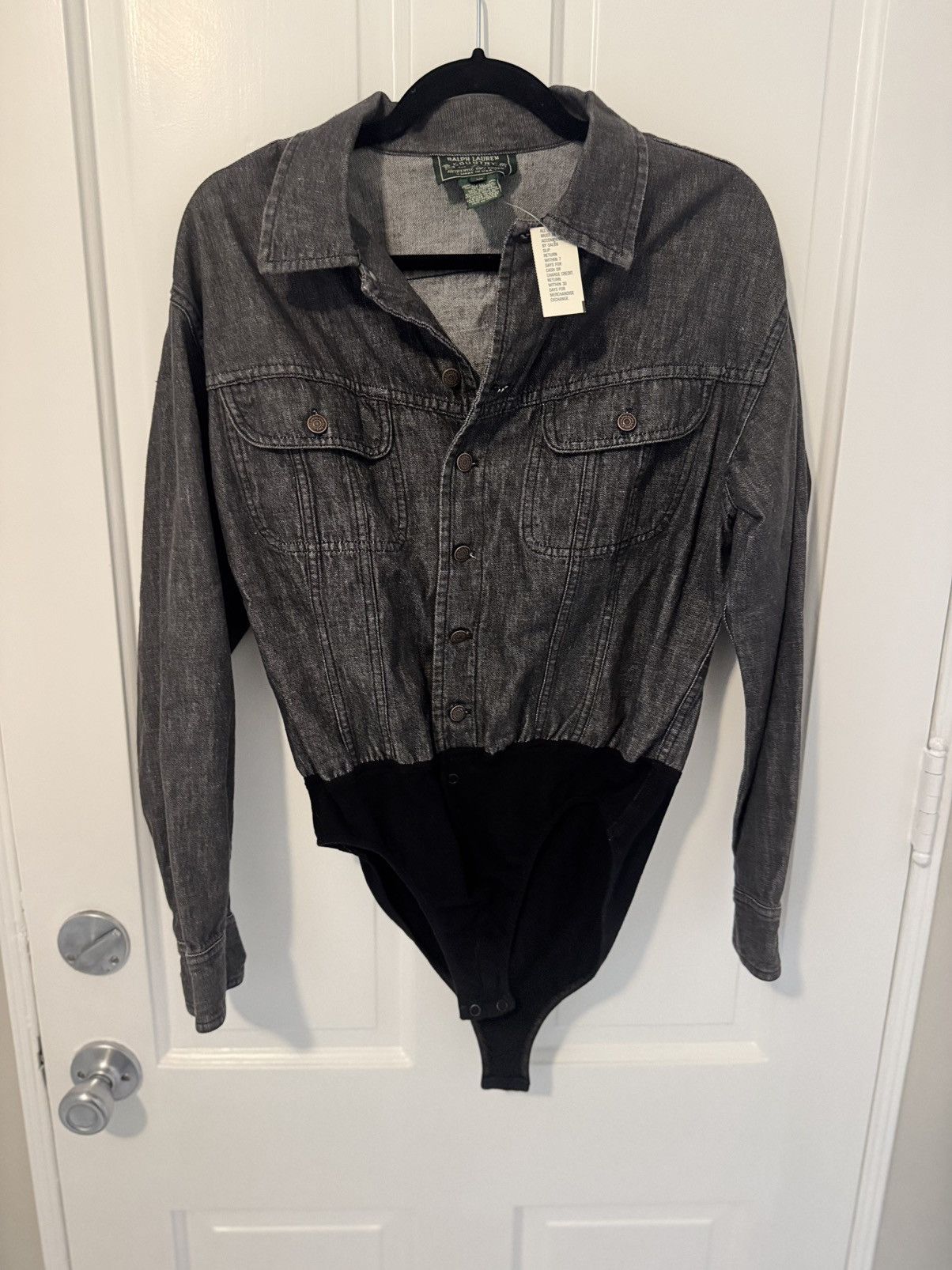 Ralph Lauren RARE Ralph Lauren COUNTRY—and it is a denim bodysuit shirt. Size L / US 10 / IT 46 - 3 Thumbnail