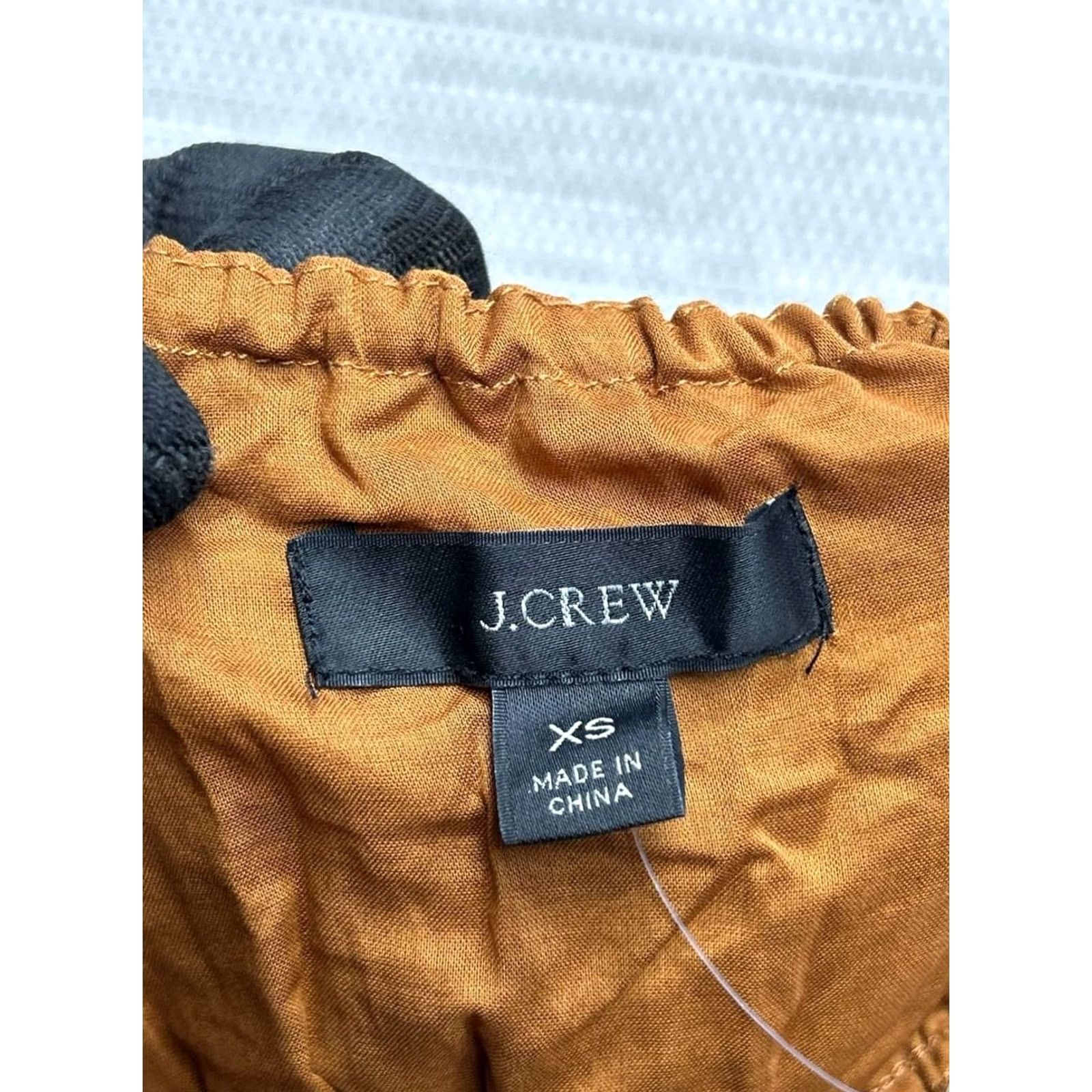 J.Crew J Crew Smocked Waist Tank Top Womens XS Brown Cotton Tie Front Peplum Hem New Size XS / US 0-2 / IT 36-38 - 4 Thumbnail