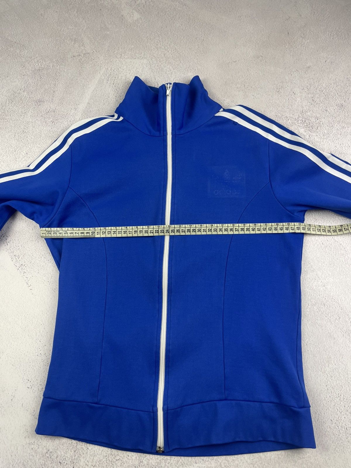 Adidas Vintage Adidas 80s 90s Made in Hong Kong Blue Track Jacket Size US M / EU 48-50 / 2 - 14 Thumbnail