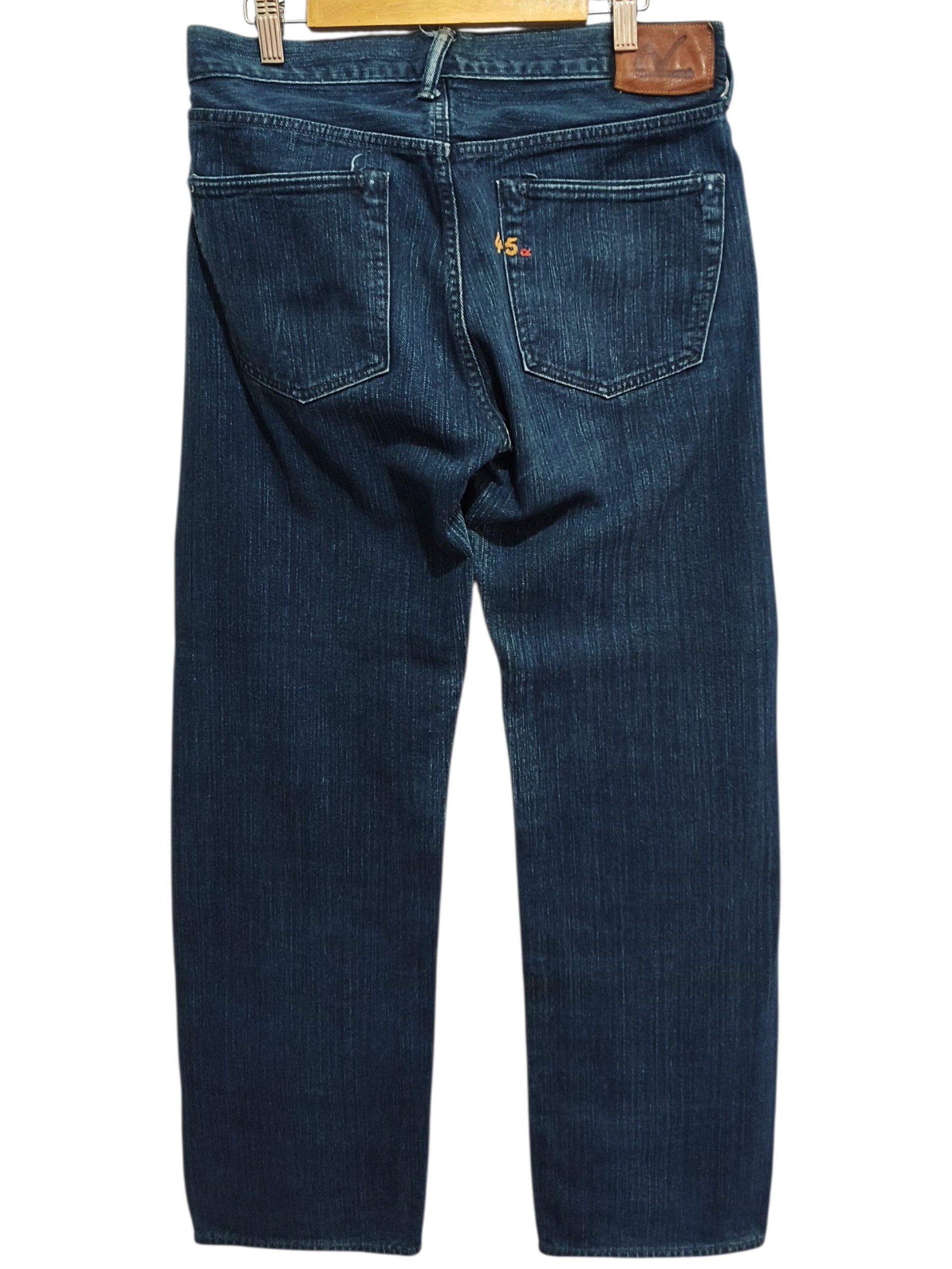 45rpm 🔥Vintage Archival 00s 45Rpm Blue Indigo Buttonfly Jeans Size US 29 - 2 Thumbnail