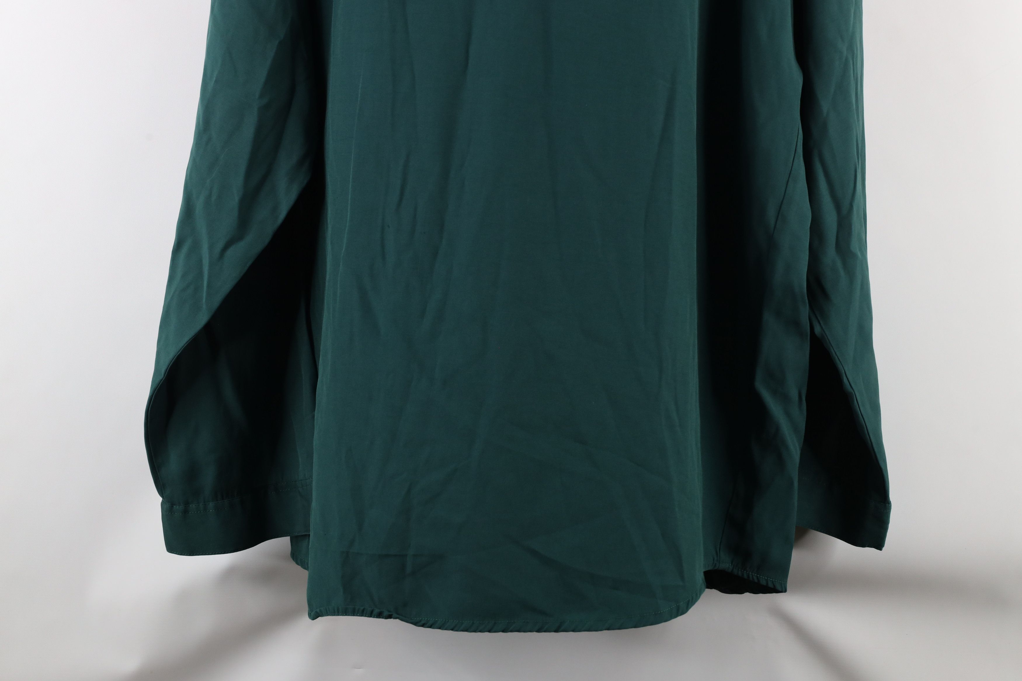 Vintage Vintage 90s Streetwear Band Collar Button Shirt Green Size US XL / EU 56 / 4 - 11 Thumbnail