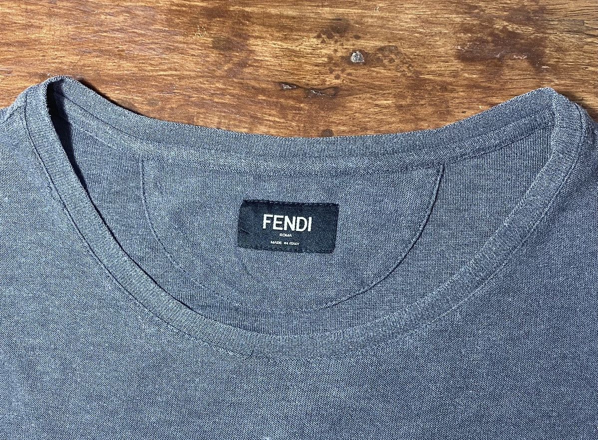 Fendi Fendi Faces T-shirt in Grigio Melangegiallo Size US M / EU 48-50 / 2 - 4 Thumbnail