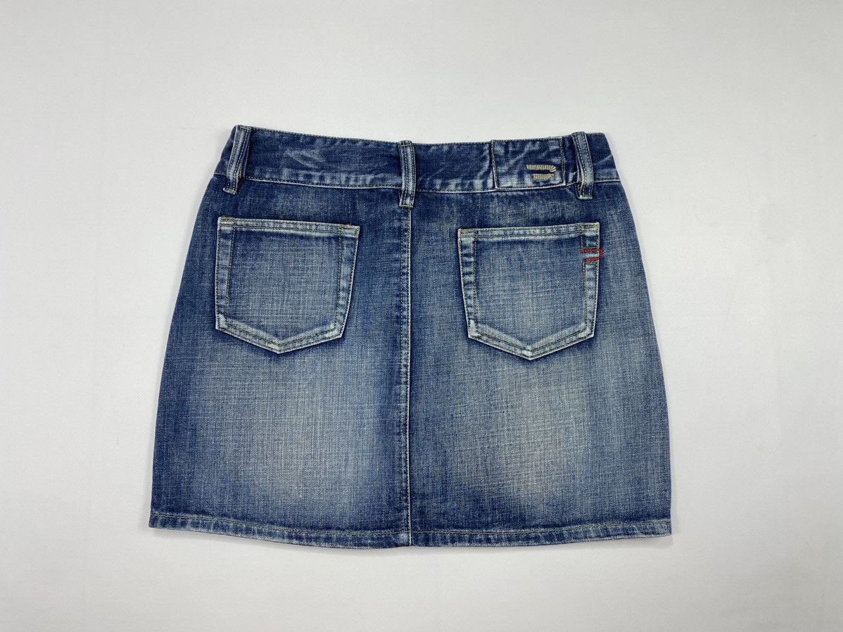 Diesel LASTDROP🔥Vintage Y2K Diesel A Line Washed Denim D Mini Skirt Size 29" - 19 Thumbnail