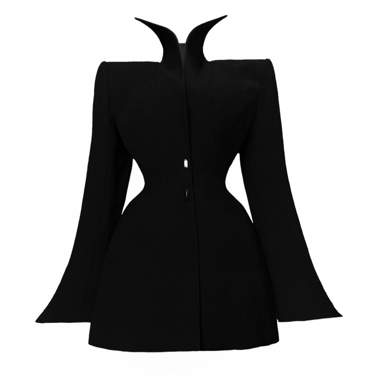 Mugler × Thierry Mugler COUTURE F/W 1988 Thierry Mugler black blazer Size M / US 6-8 / IT 42-44 - 1 Thumbnail