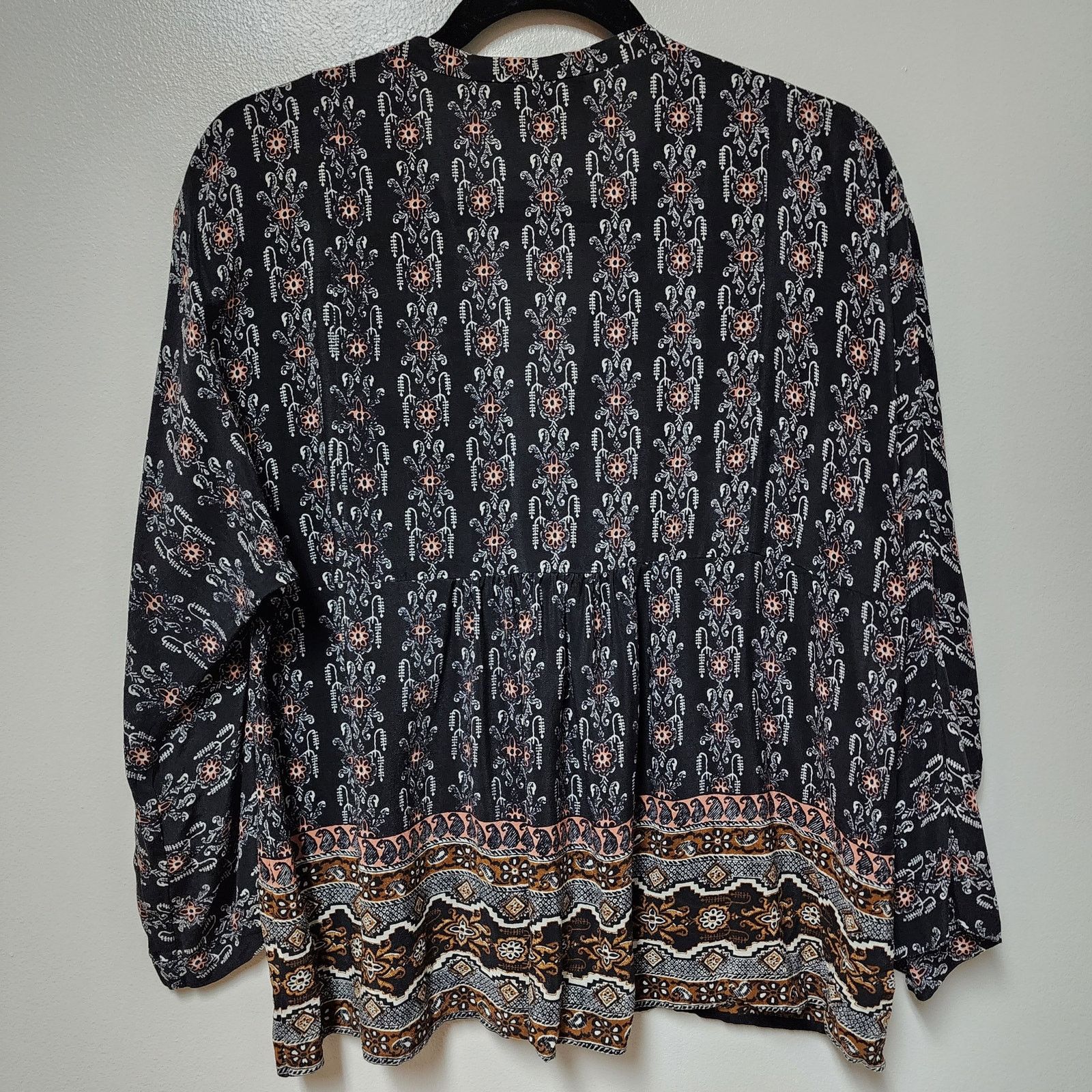 Madewell Madewell Silk Boheme Boho Floral Paisley Blouse Size Large Size L / US 10 / IT 46 - 5 Thumbnail