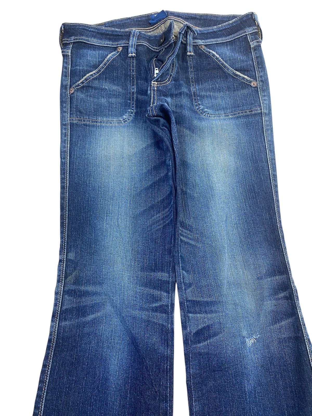 Edwin Edwin X Something Dark Faded Wash Style Flare Jeans Size US 30 / EU 46 - 2 Thumbnail