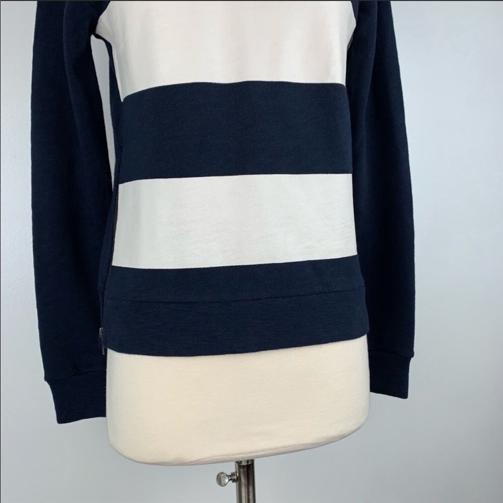 J.Crew J CREW Navy White Nautical Preppy Striped Pullover Sweater Size XS / US 0-2 / IT 36-38 - 5 Thumbnail