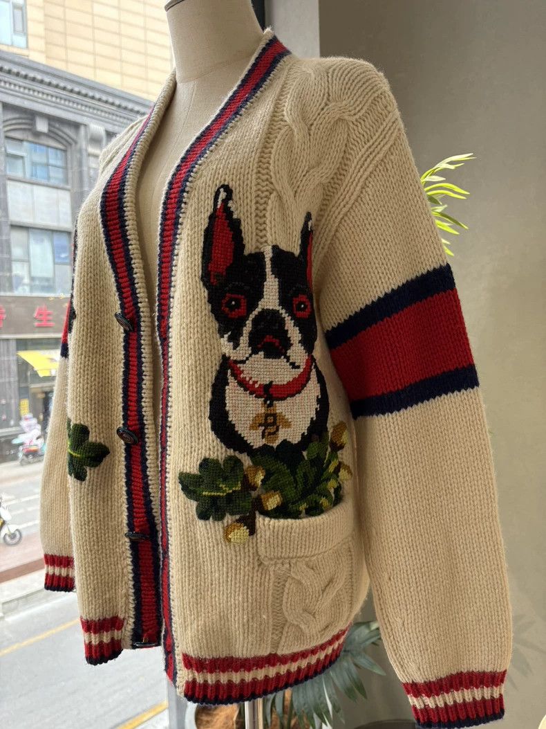Gucci Gucci Beige knitted cardigan jacket 2502-Nextarrow Size US XS / EU 42 / 0 - 3 Thumbnail