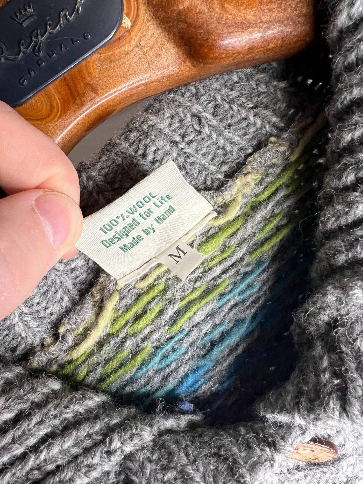 Other Pachamama London Striped Wool Hand-knit Button Cardigan Size M / US 6-8 / IT 42-44 - 13 Thumbnail
