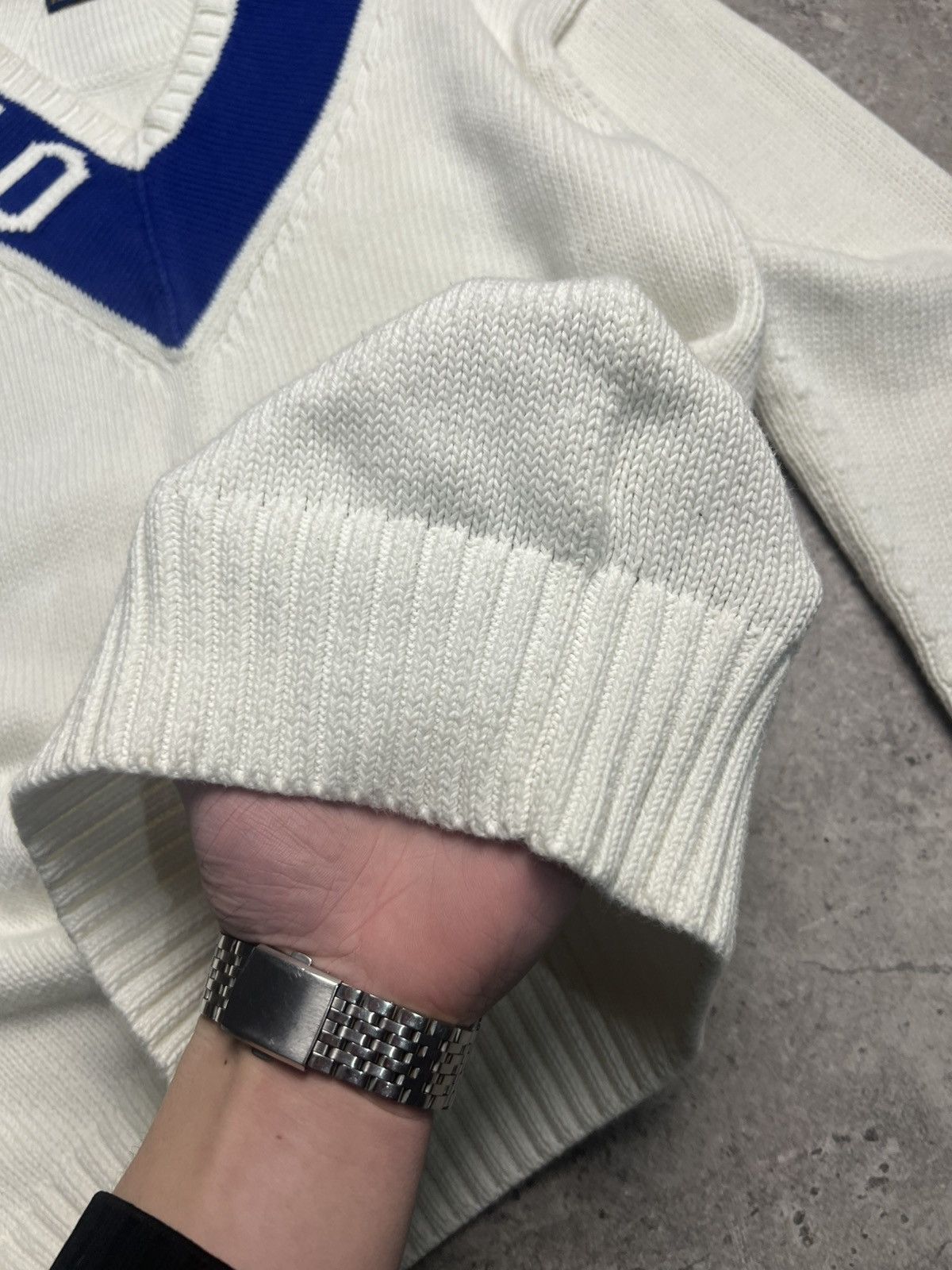 Polo Ralph Lauren Vintage 90s Preppy Knit V-neck Sweater Tennis Size S Size US S / EU 44-46 / 1 - 11 Thumbnail