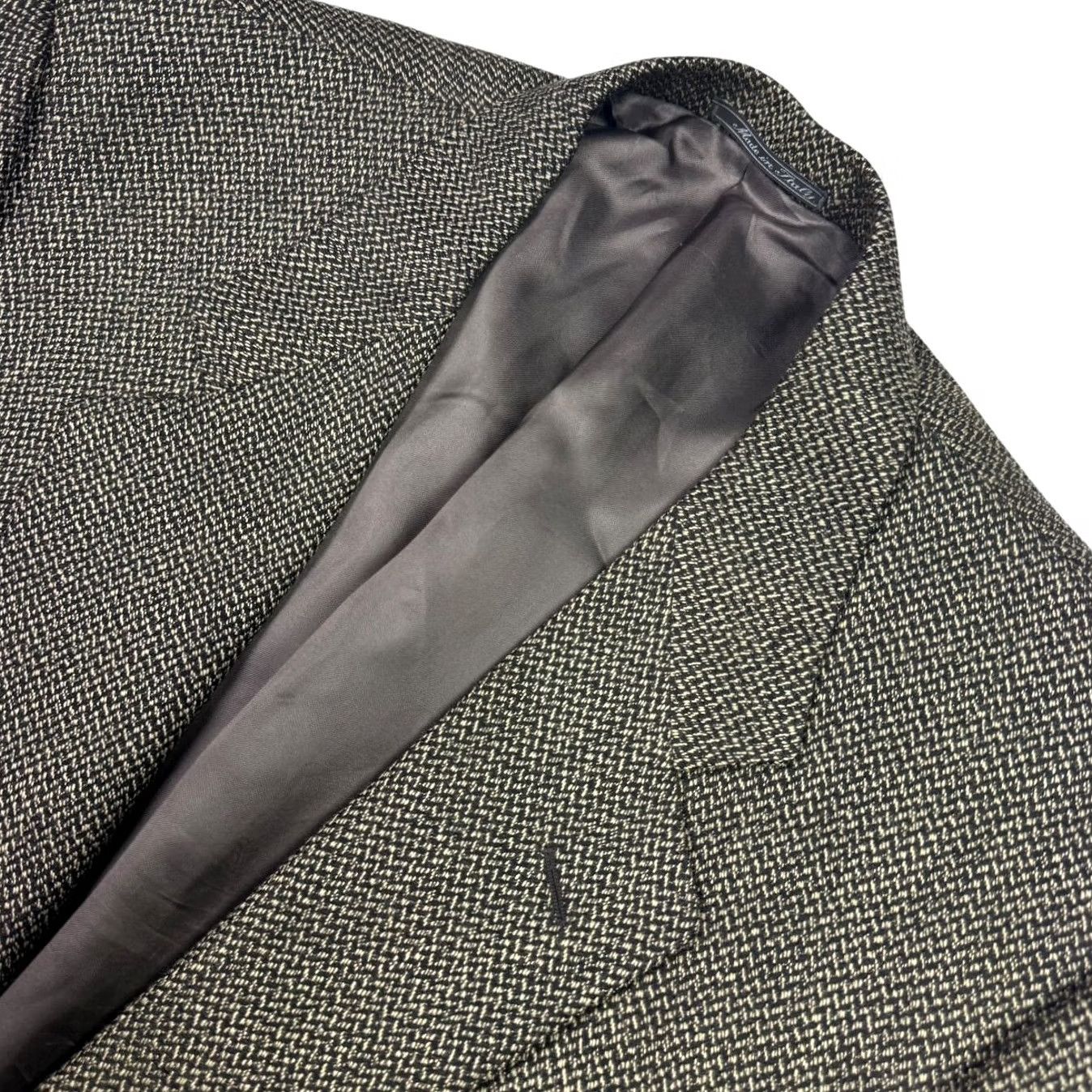 Corneliani Corneliani Men's Blazer 100% Wool Tweed Gray Herringbone Italy 42R 2-Button Size 42R - 2 Thumbnail