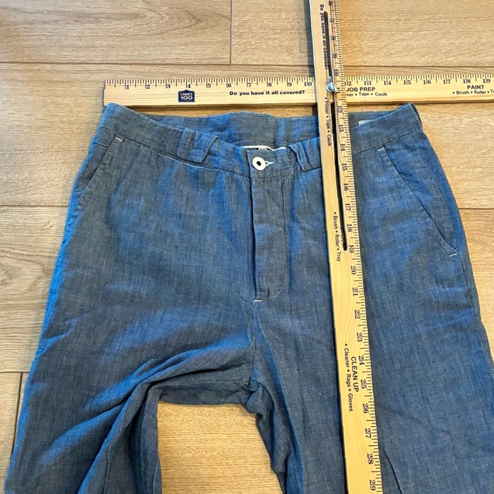 Vintage Rogan Chambray Button Fly 100% Cotton Pant Shirt? Size US 32 / EU 48 - 3 Thumbnail