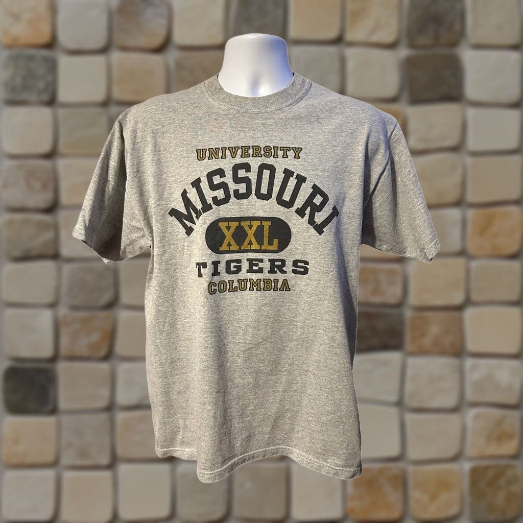 Fruit Of The Loom VINTAGE Mizzou Tigers Shirt Men Large Heather Gray Nike? Size US L / EU 52-54 / 3 - 1 Thumbnail