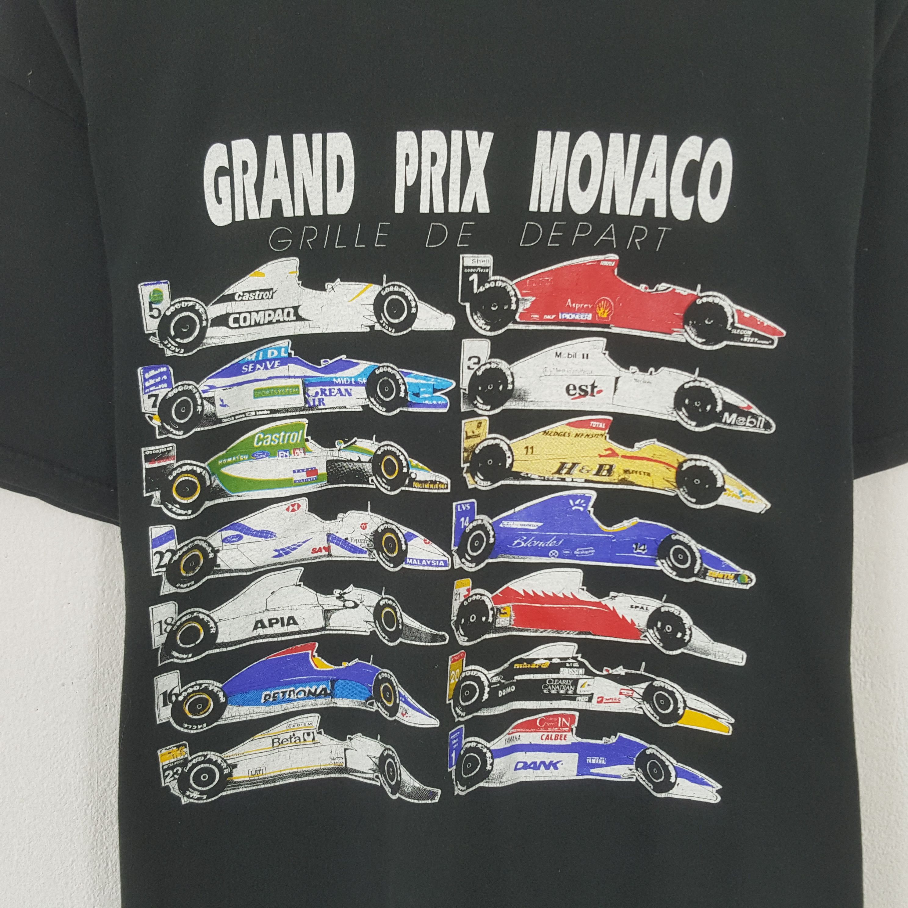 Vintage Vintage Grand Prix Monaco Tshirt Size US M / EU 48-50 / 2 - 2 Thumbnail