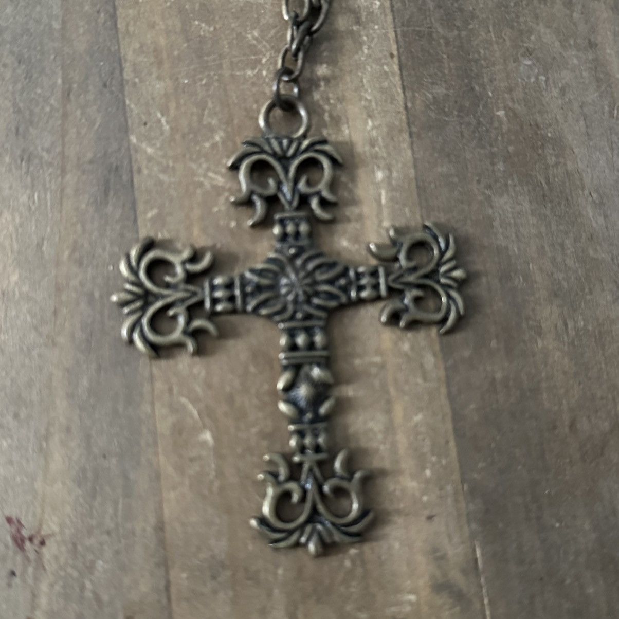Other Bronze tone large gothic cross pendant necklace Size ONE SIZE - 3 Thumbnail