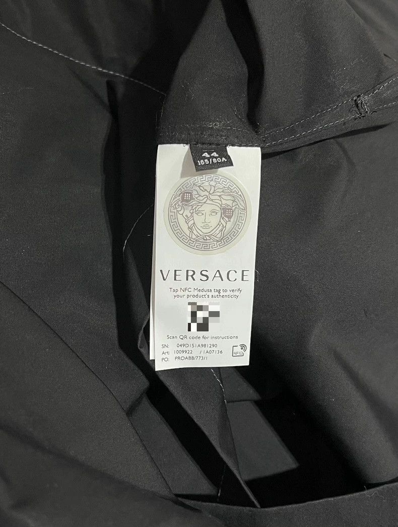 Versace Versace Black cotton short-sleeved shirt Size US XS / EU 42 / 0 - 7 Thumbnail