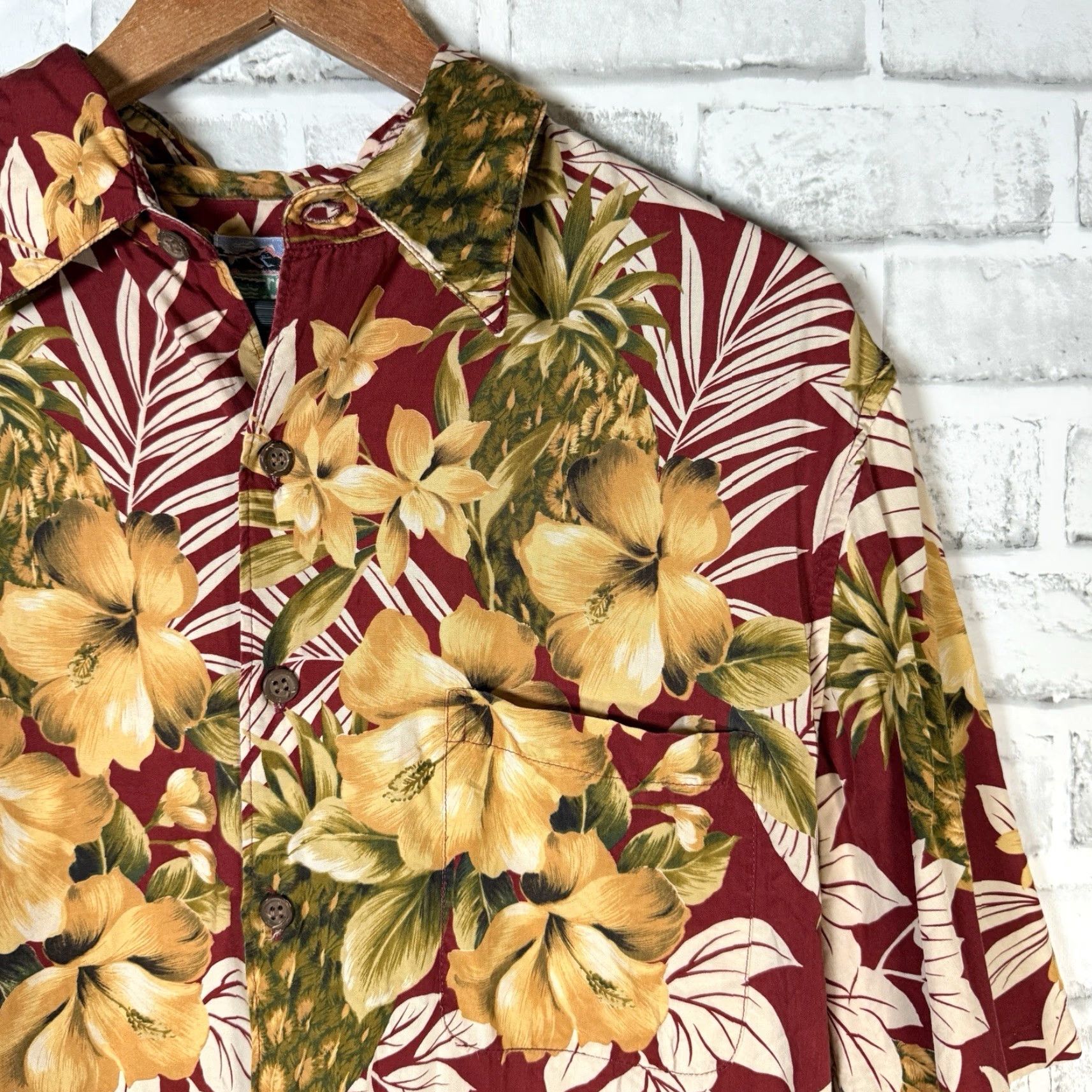 Reyn Spooner VTG Reyn Spooner Hawaiian Shirt Mens M Red Floral Print Rayon Short Sleeve Button-Up 90s Ocean Fiesta Mens Size US M / EU 48-50 / 2 - 2 Thumbnail