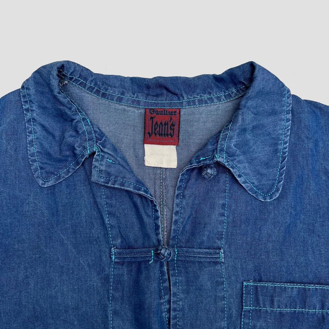 Jean Paul Gaultier × Vintage Jean-Paul Gaultier 1990 Vintage Jean’s Paris Mandarin Jacket Size L / US 10 / IT 46 - 2 Thumbnail