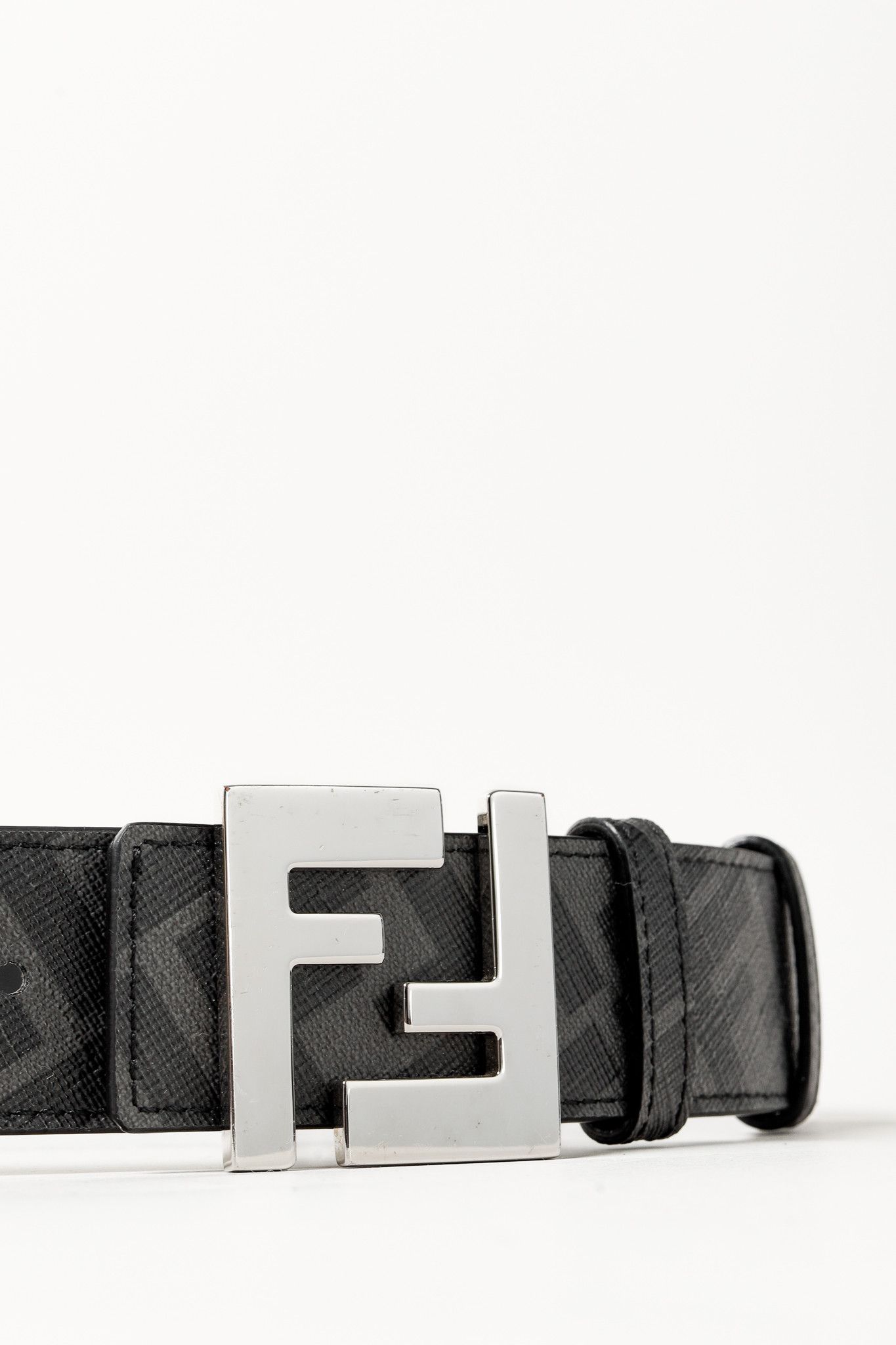 Fendi Fendi Reversible FF Leather Canvas Logo-Buckle Belt Size ONE SIZE - 3 Thumbnail
